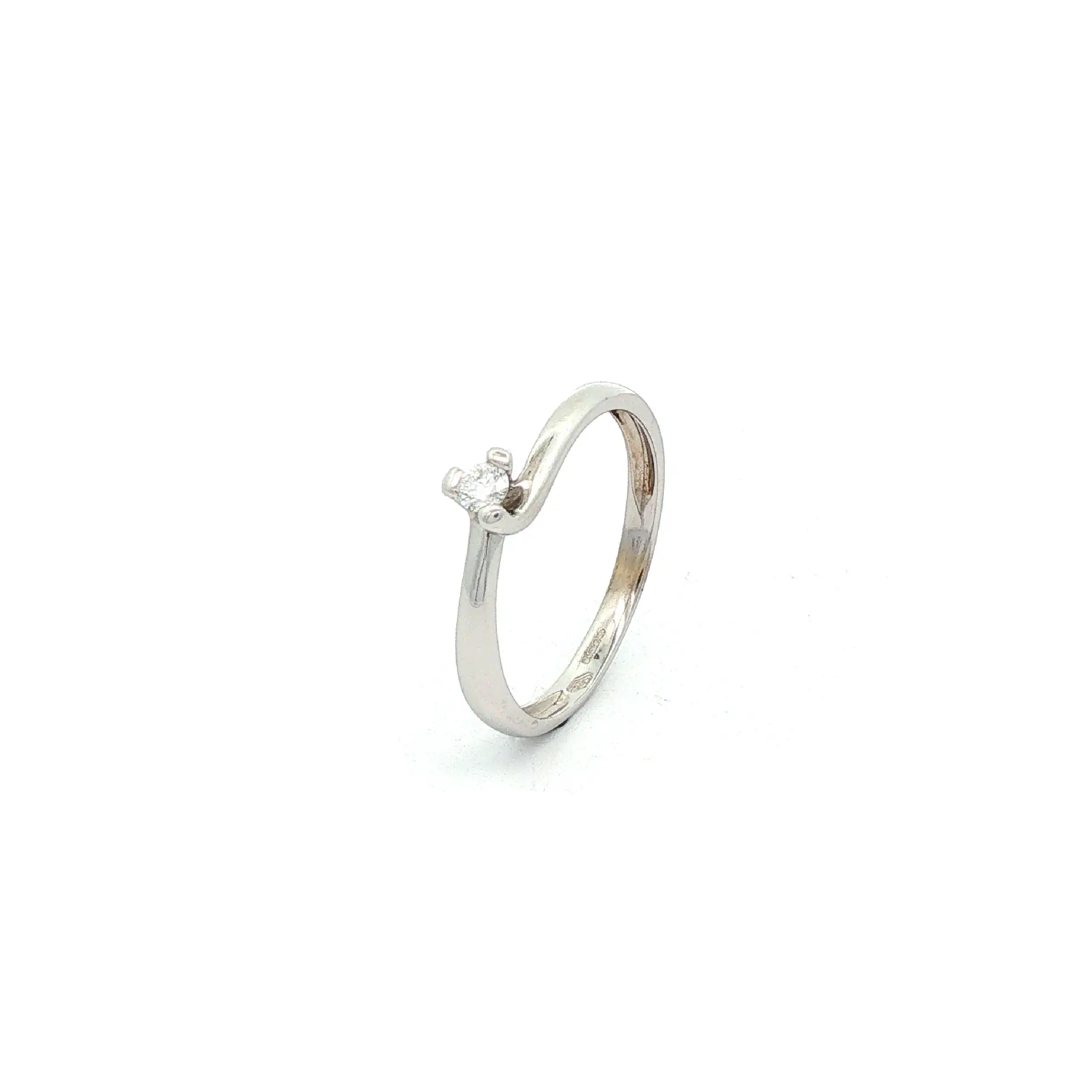Ring Weißgold mit Brillant Ring Weißgold mit Brillant