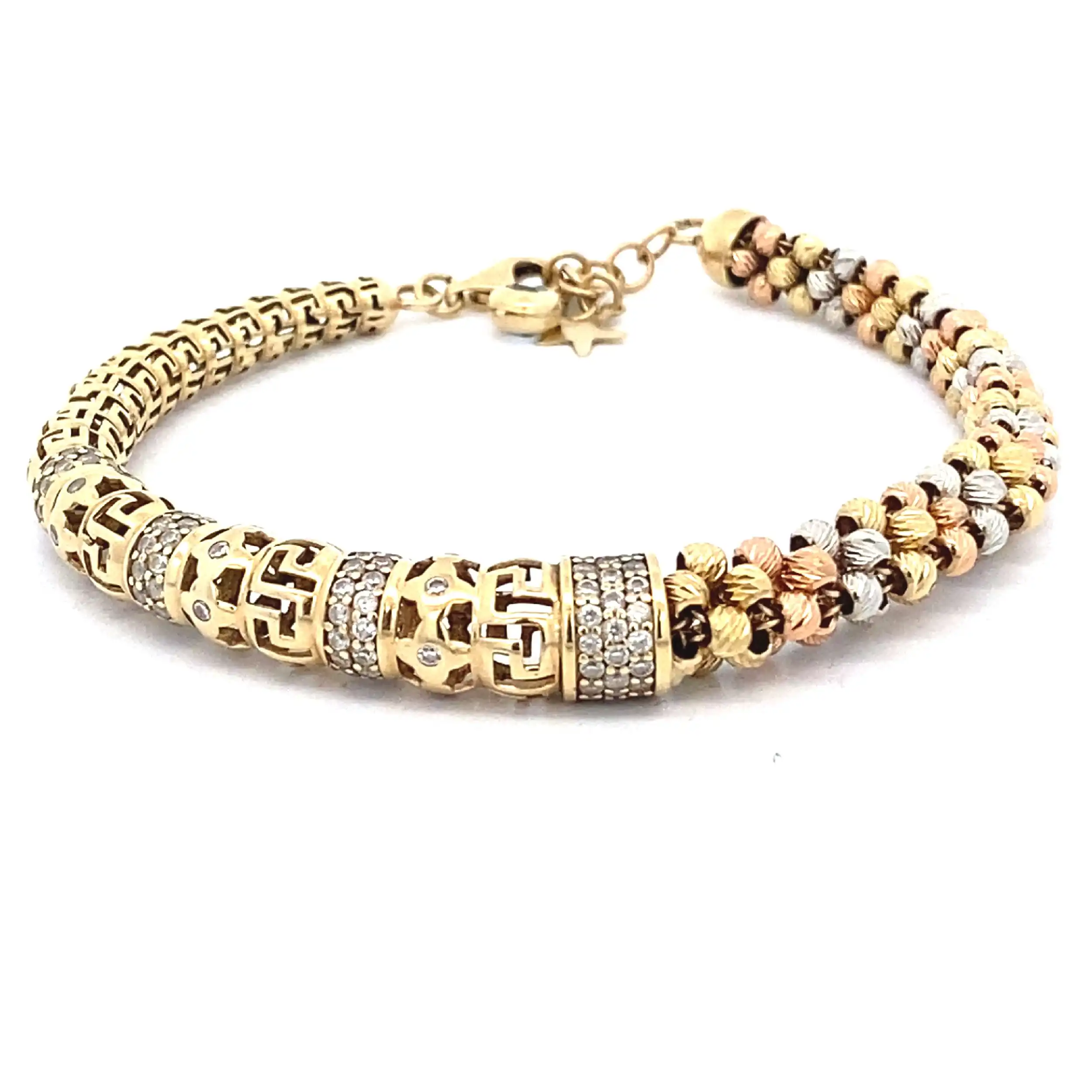 Armband Tricolor mit Zirkonia Armband Tricolor mit Zirkonia