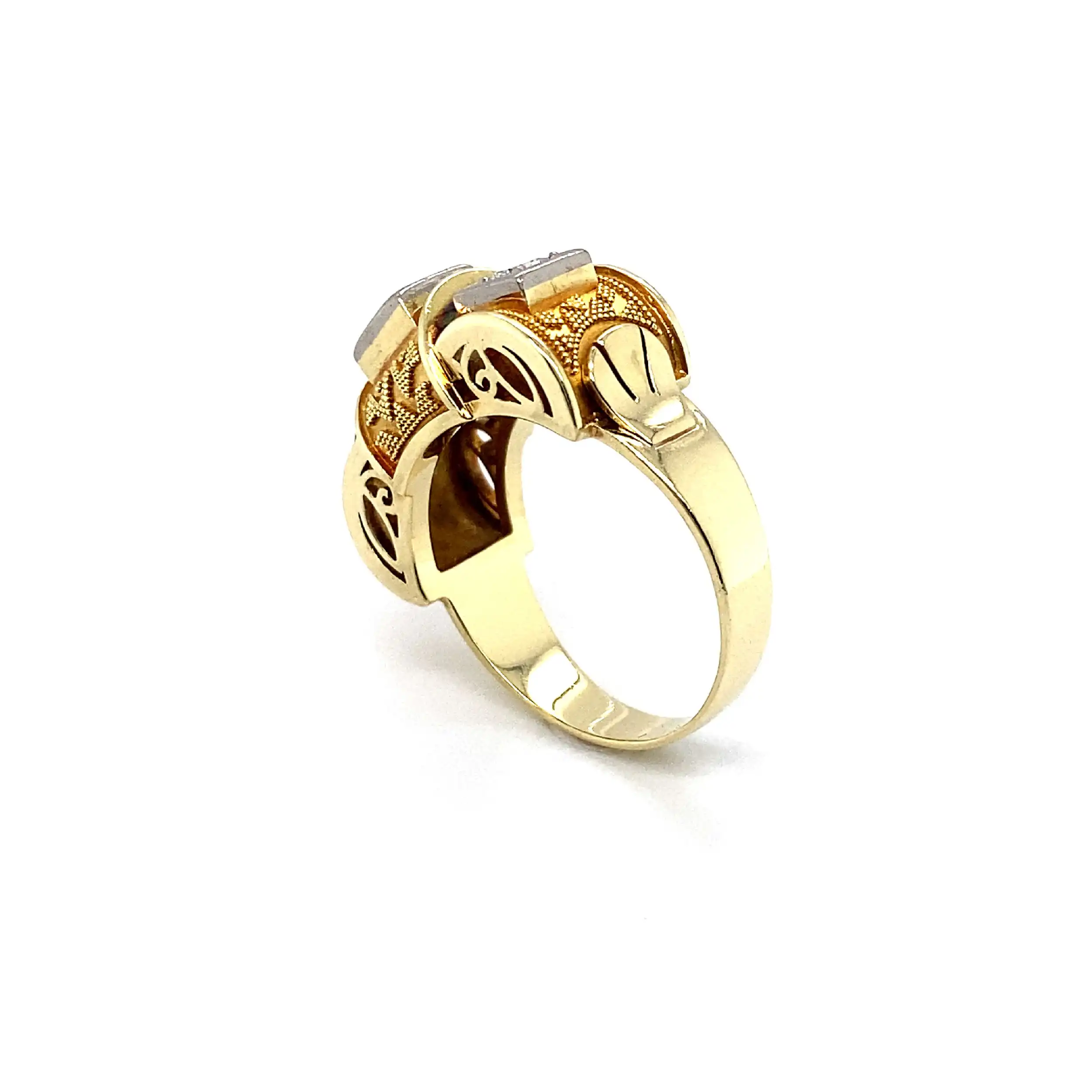 Ring Bicolor mit 3 Brillanten Ring Bicolor mit 3 Brillanten