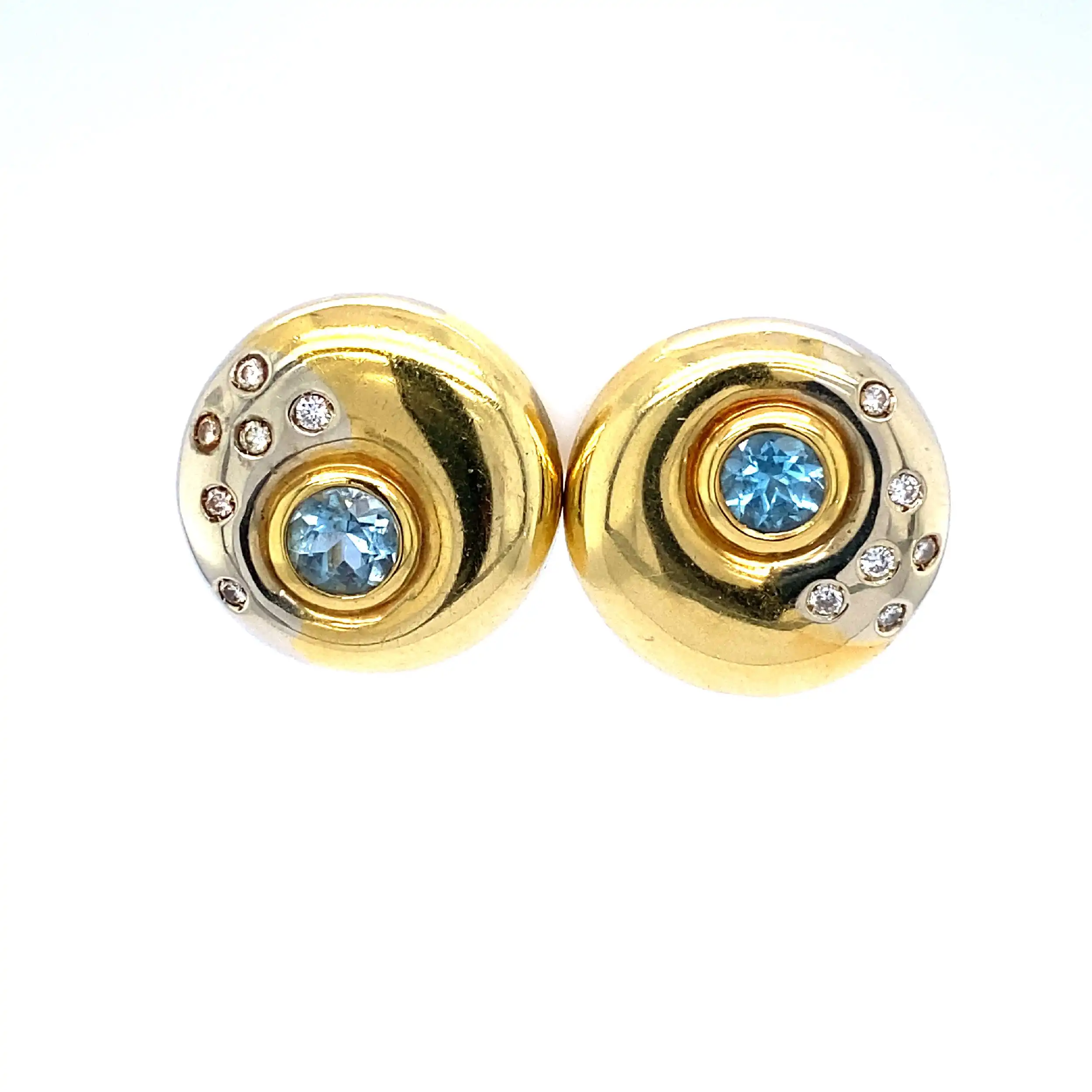 Ohrstecker Gelbgold Manfredi mit Topas und Brillanten Ohrstecker Gelbgold Manfredi mit Topas und Brillanten