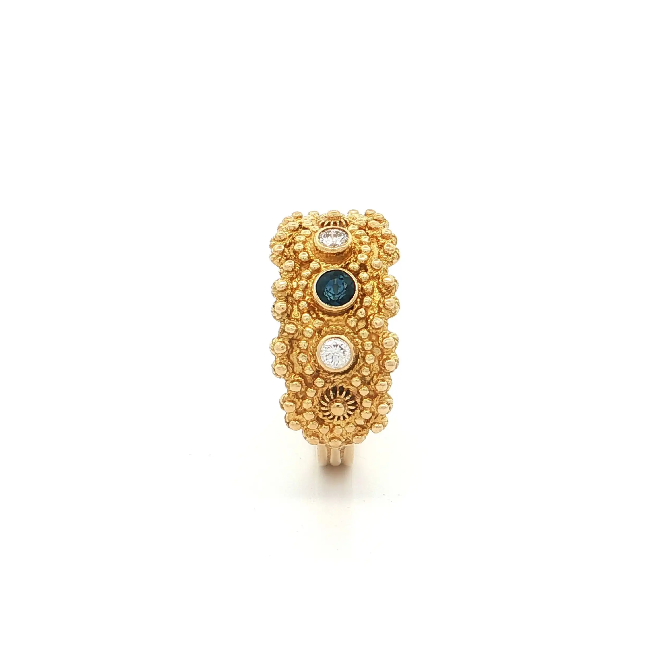 Ring Gelbgold mit Saphir und Brillanten Ring Gelbgold mit Saphir und Brillanten