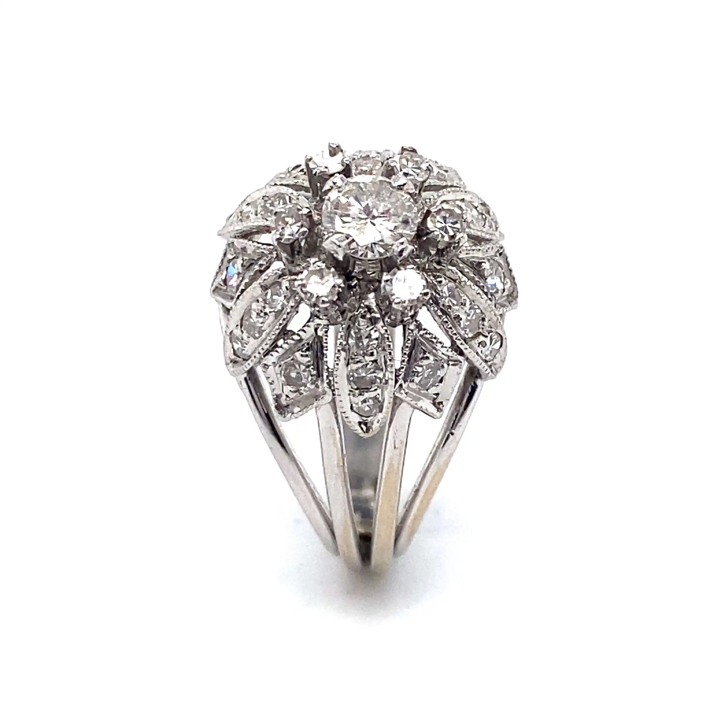Ring Weißgold mit Brillant und Diamanten Ring Weißgold mit Brillant und Diamanten