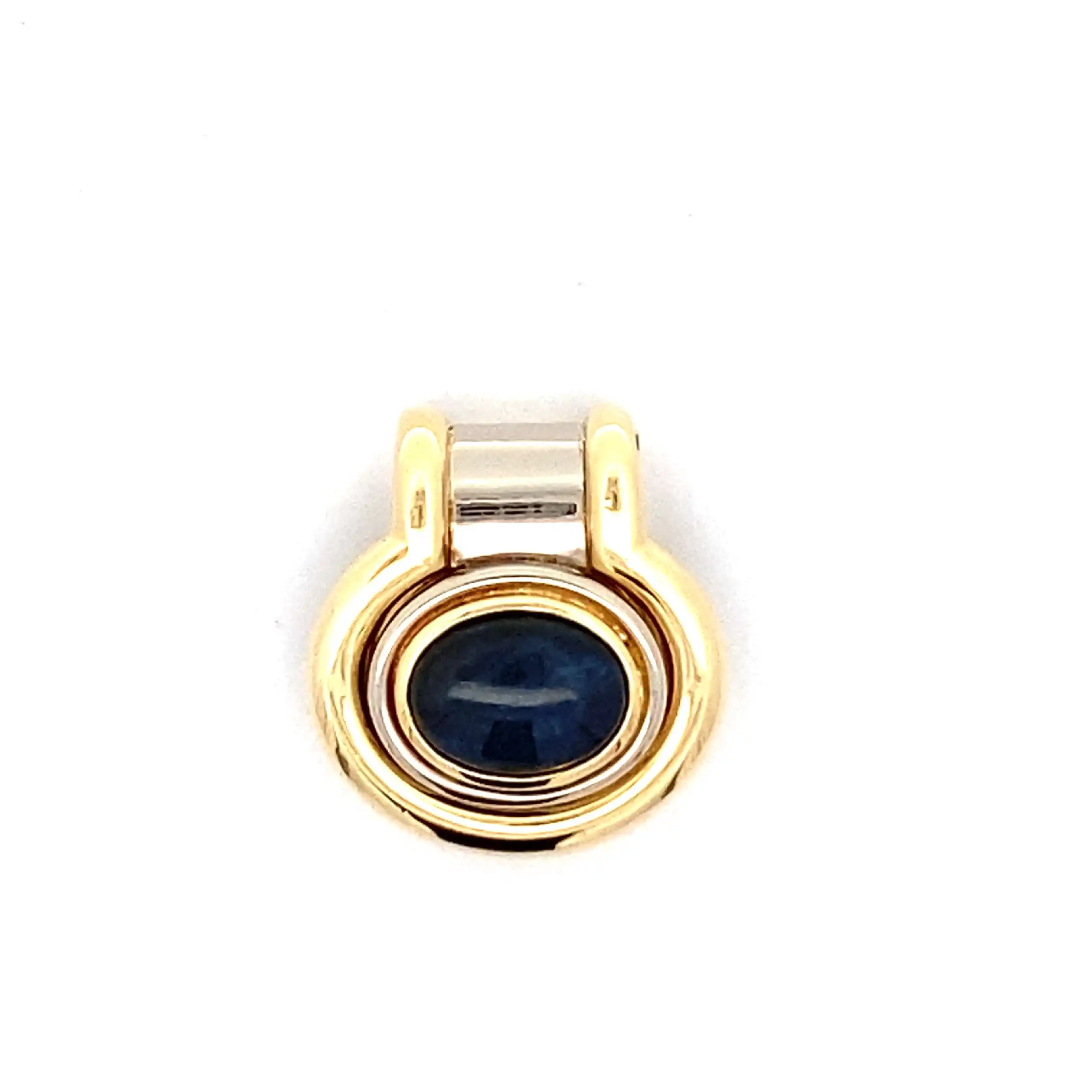 Geldklammer Bicolor mit blauem Cabochon Geldklammer Bicolor mit blauem Cabochon