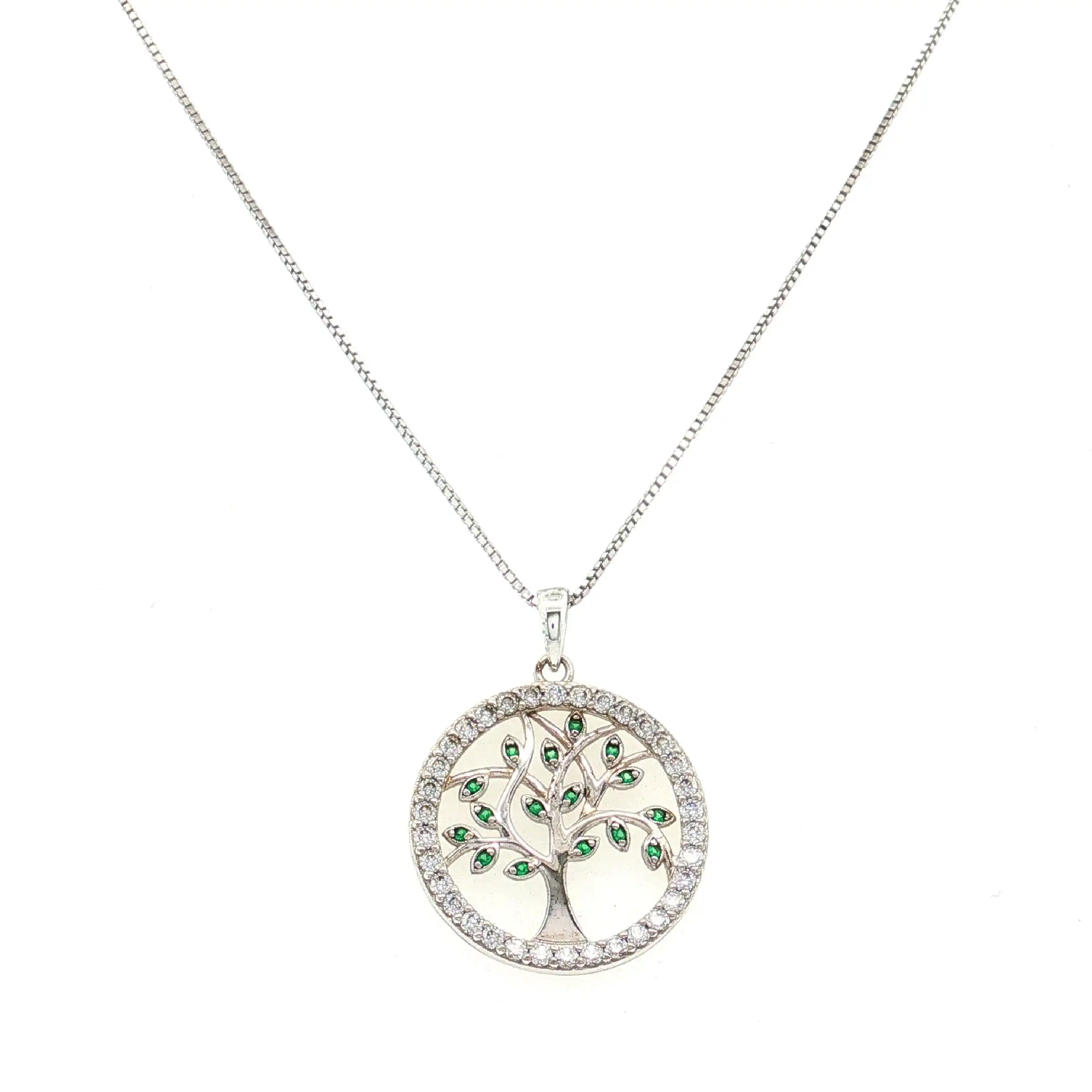 Kette Silber mit Anhänger Zirkonia