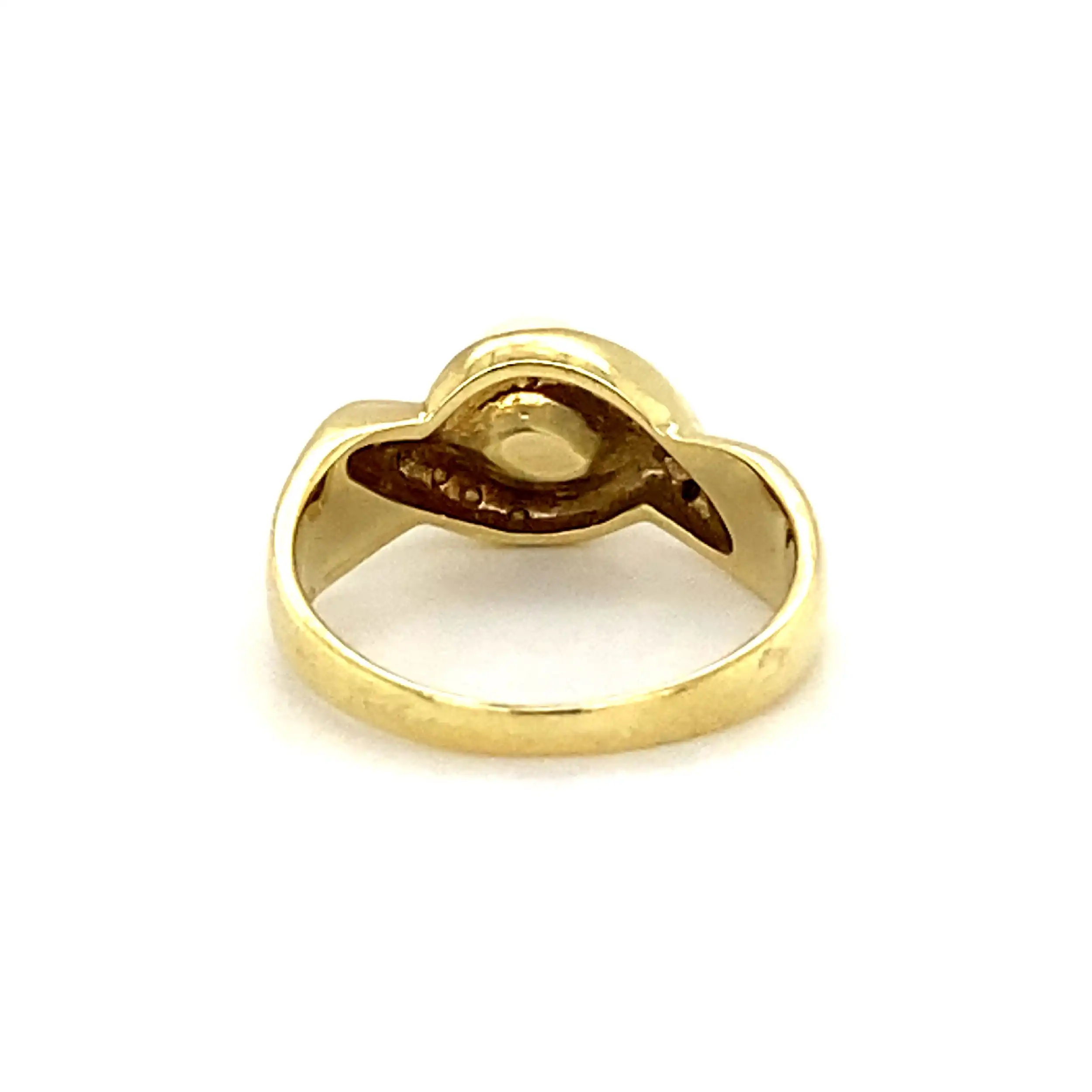 Ring Gelbgold mit Perle und Diamanten Ring Gelbgold mit Perle und Diamanten