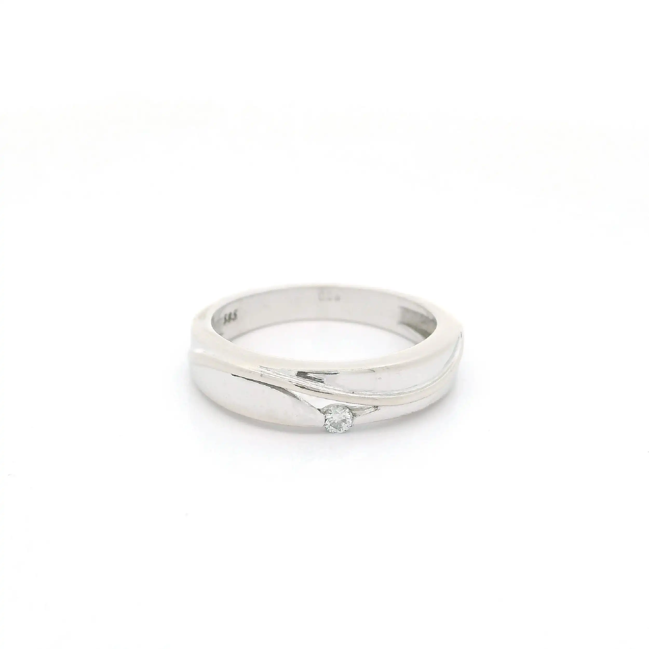 Ring Weißgold mit Brillant 0,05ct graviert Ring Weißgold mit Brillant 0,05ct graviert