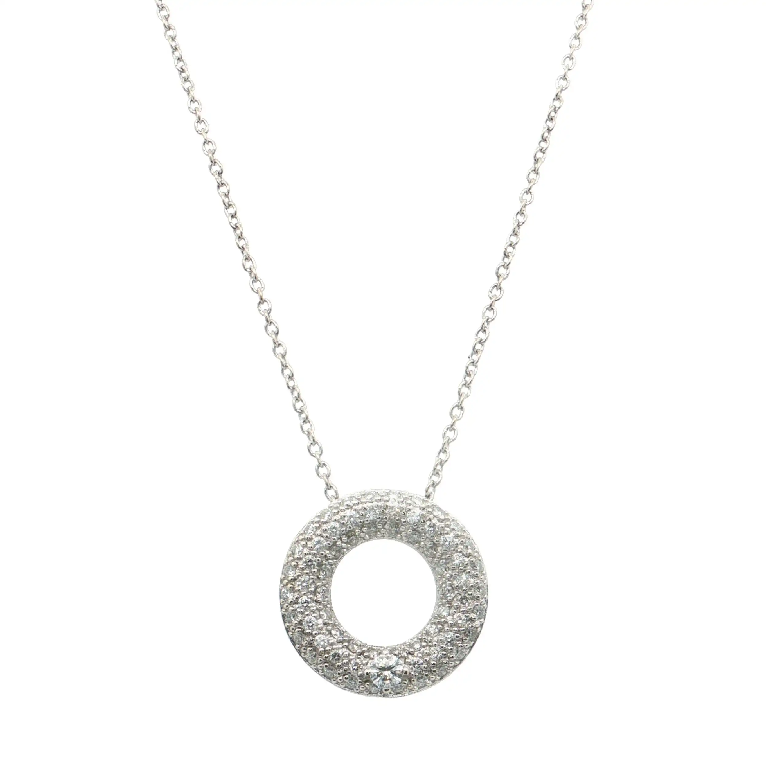 Collier Weißgold "Kreis" mit Brillanten