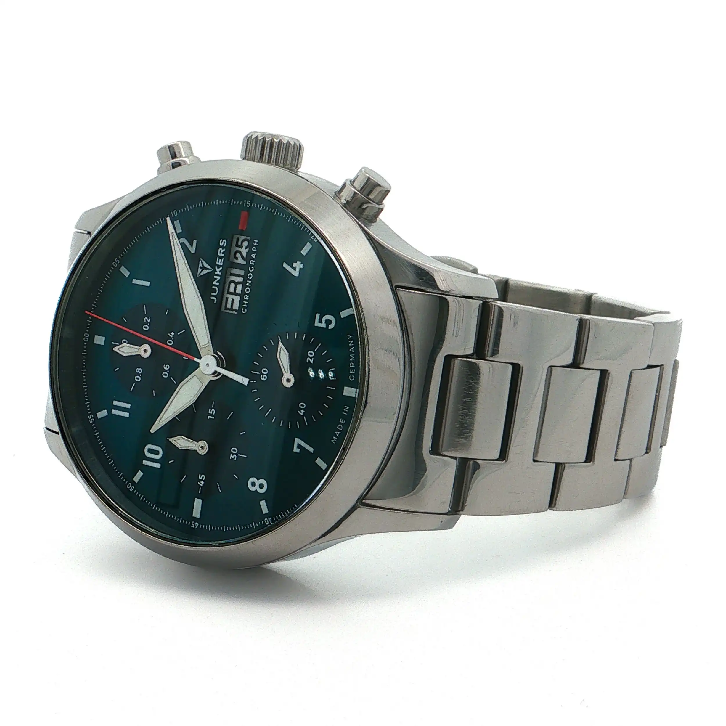Herrenuhr Junkers Cockpit Analog Quarz Chronograph Flieger Uhr