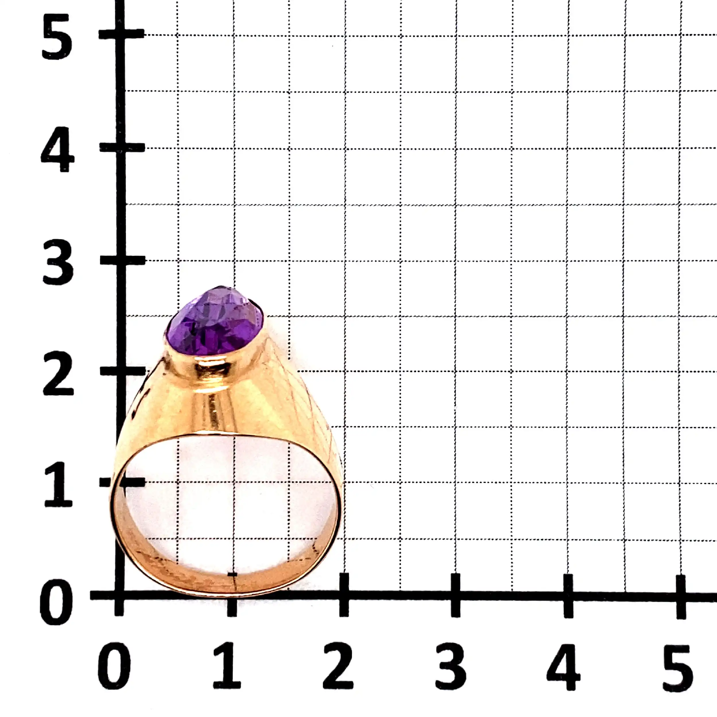 Ring Rotgold mit synthetischerm Korund