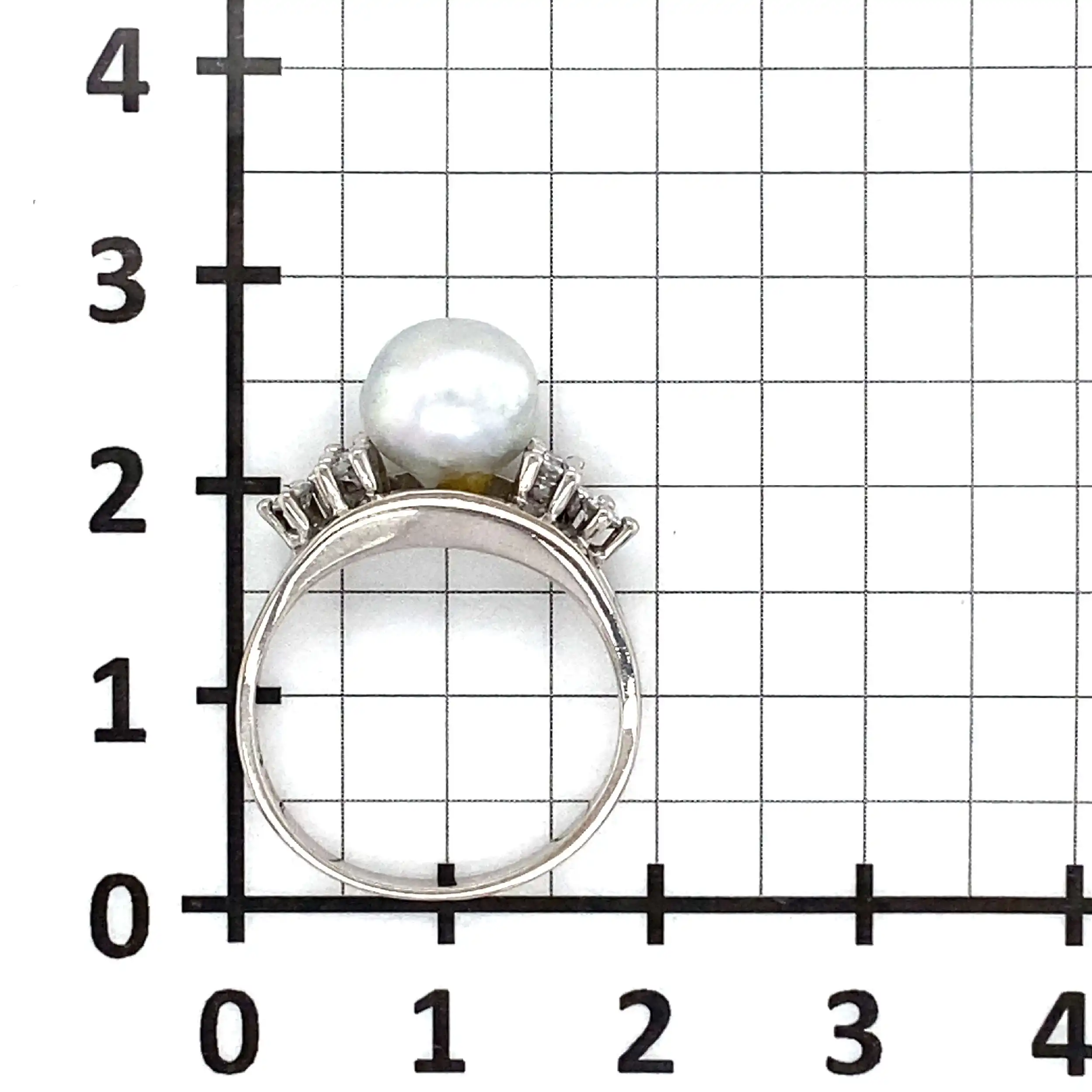 Ring Weißgold mit Perle und Brillanten Ring Weißgold mit Perle und Brillanten