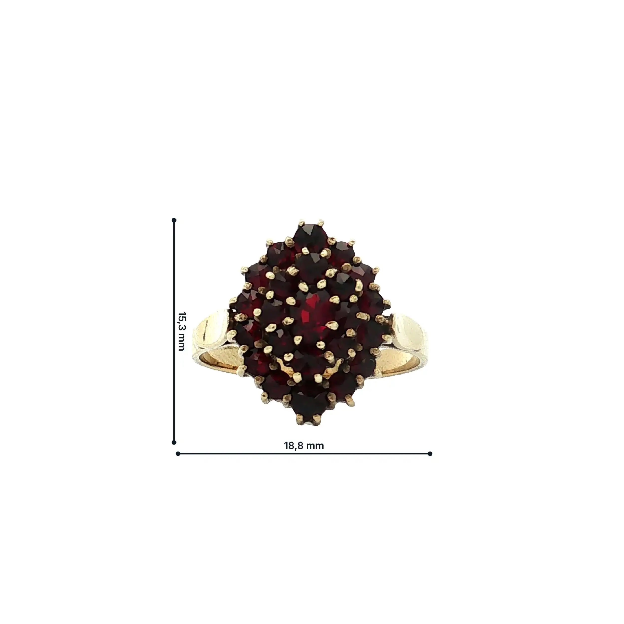 Ring Gelbgold mit Granat