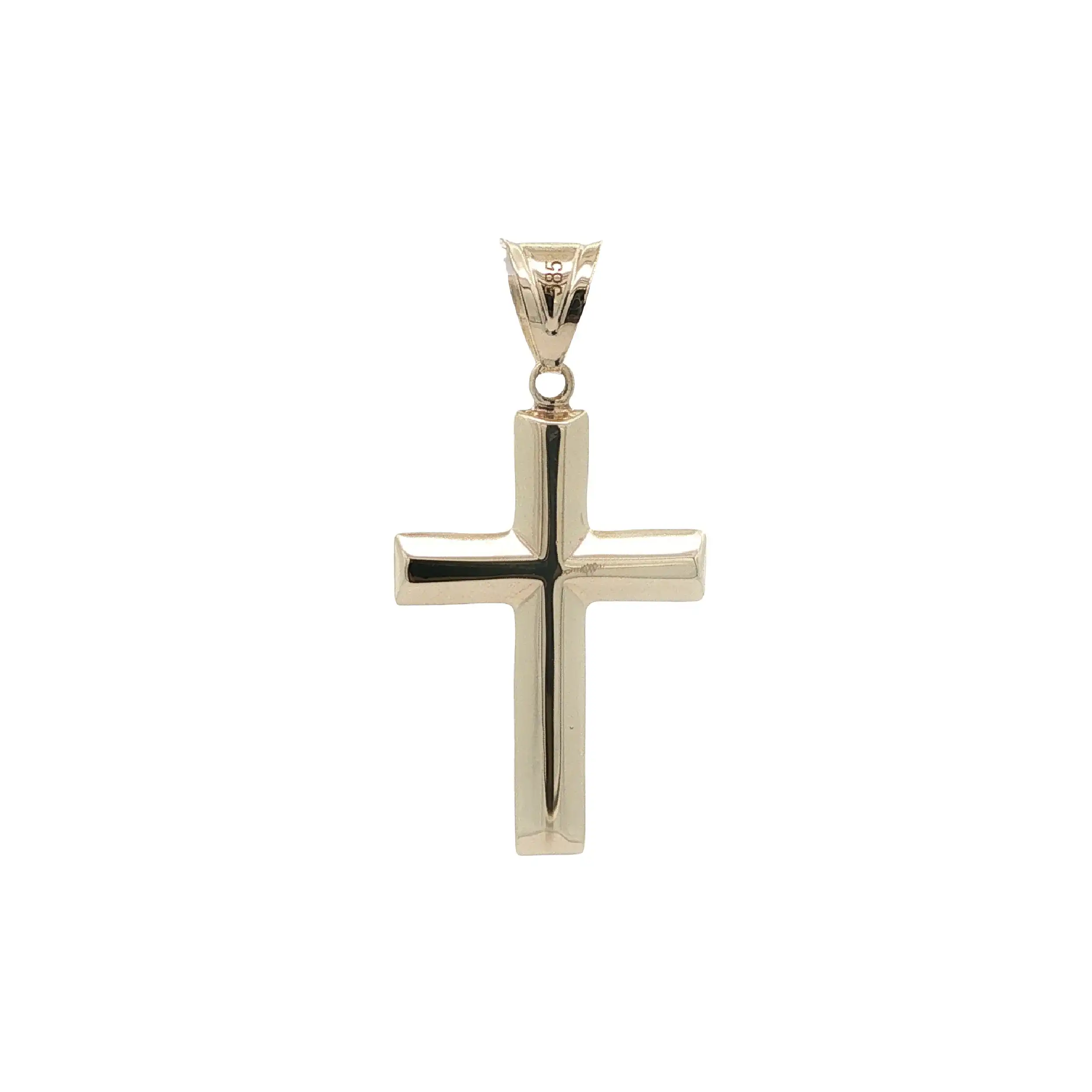 Anhänger Gelbgold Kreuz hohl
