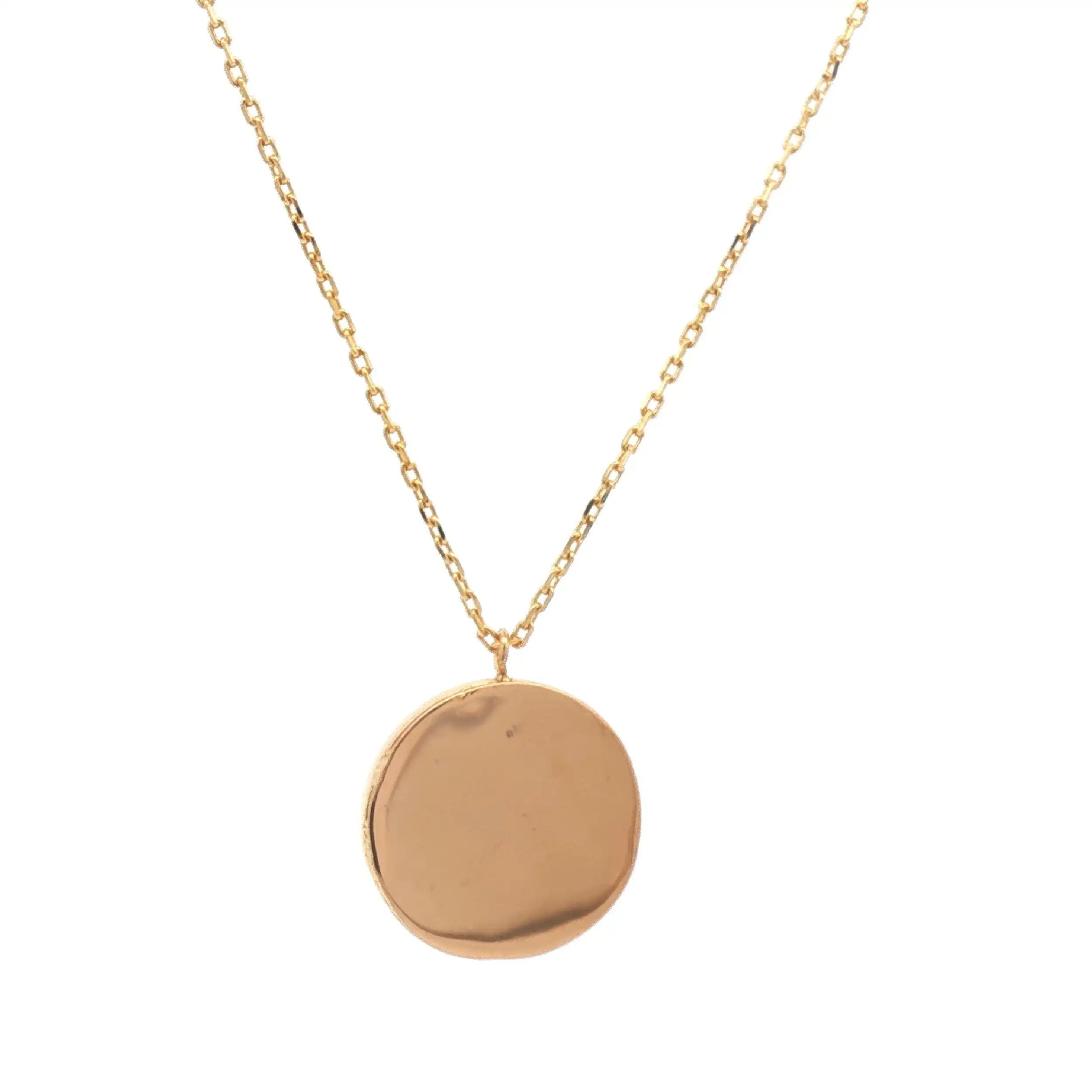 Ankerkette Gelbgold mit Anhänger und Zirkonia