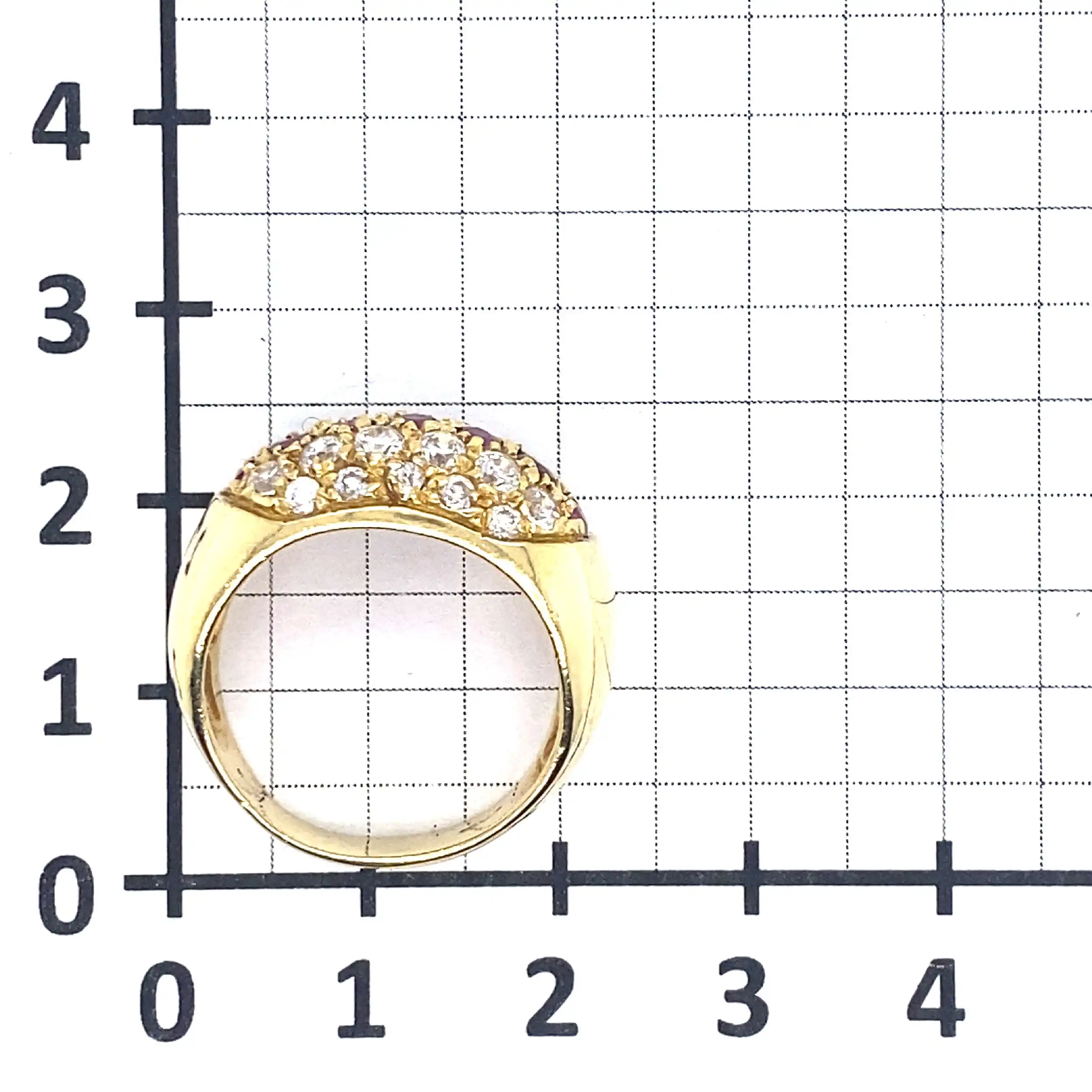 Ring Gelbgold mit Farbsteinen und Zirkonia Ring Gelbgold mit Farbsteinen und Zirkonia