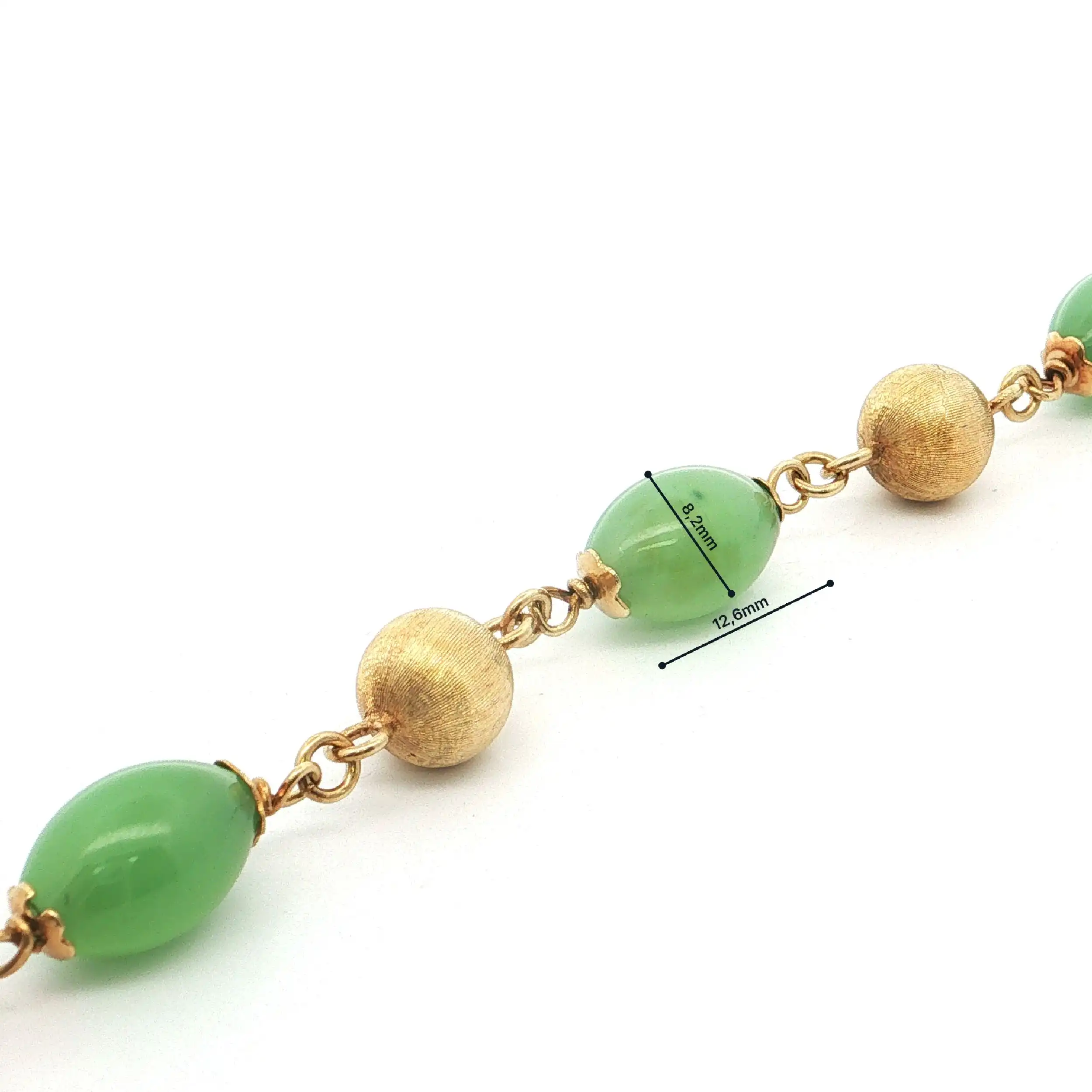 Armband Gelbgold mit Chrysoprasen