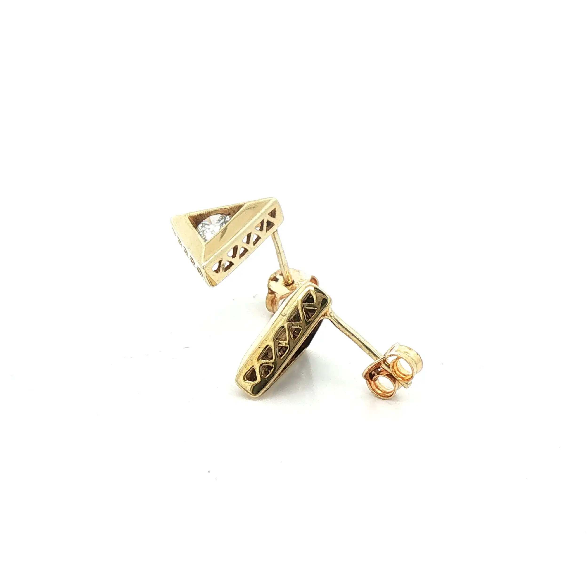 Ohrstecker Gelbgold mit Zirkonia