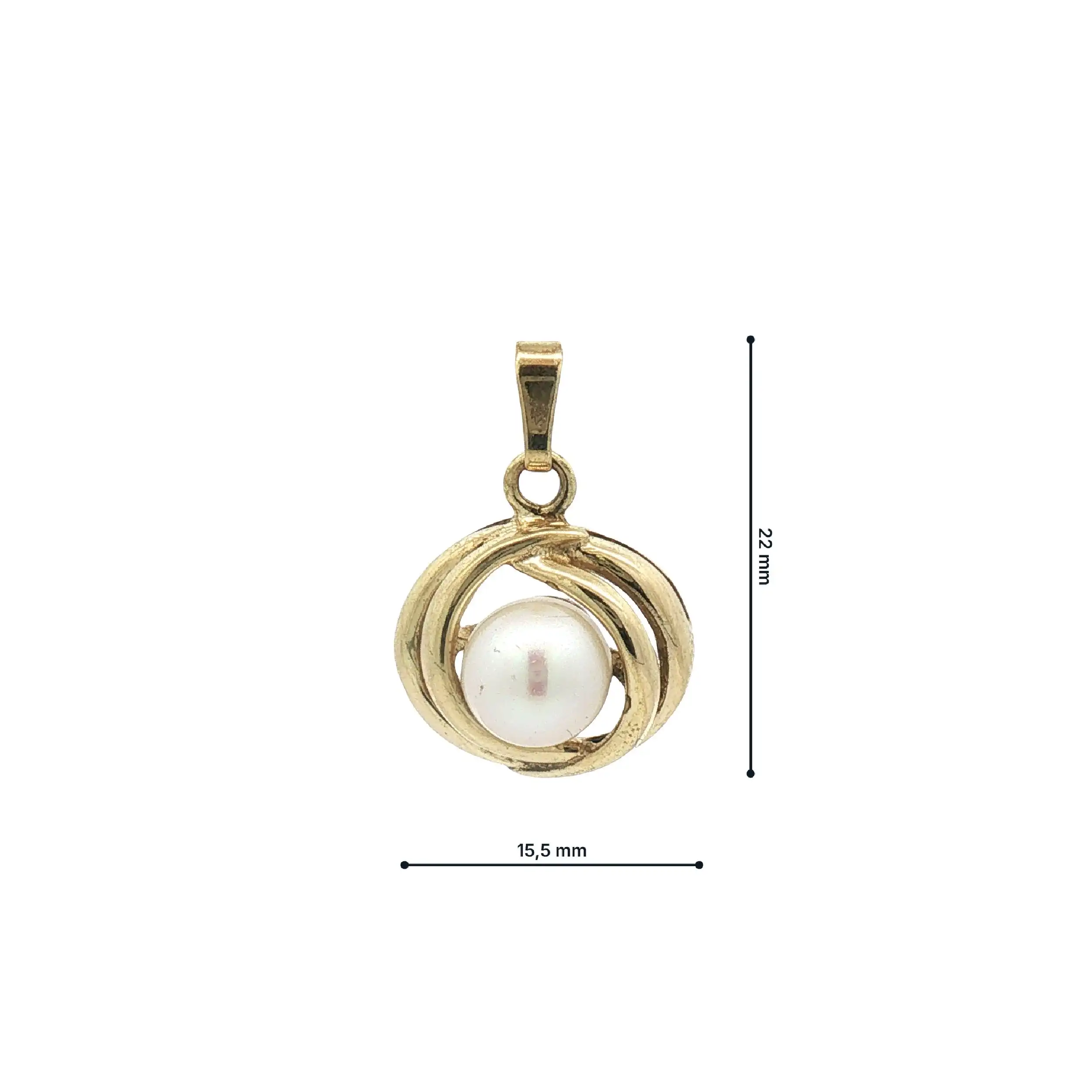 Anhänger Gelbgold mit Perle Anhänger Gelbgold mit Perle