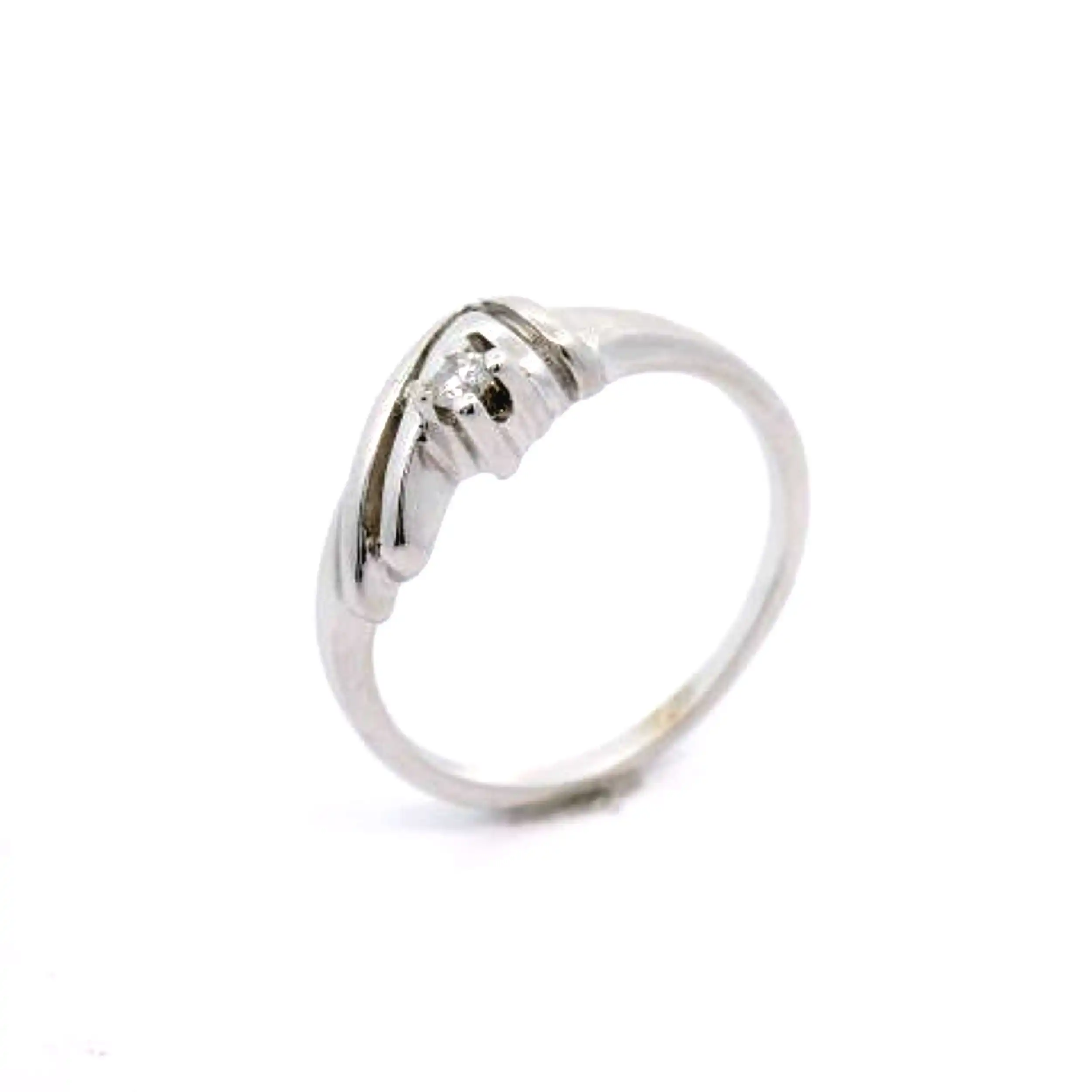Ring Weißgold mit Brillant Ring Weißgold mit Brillant