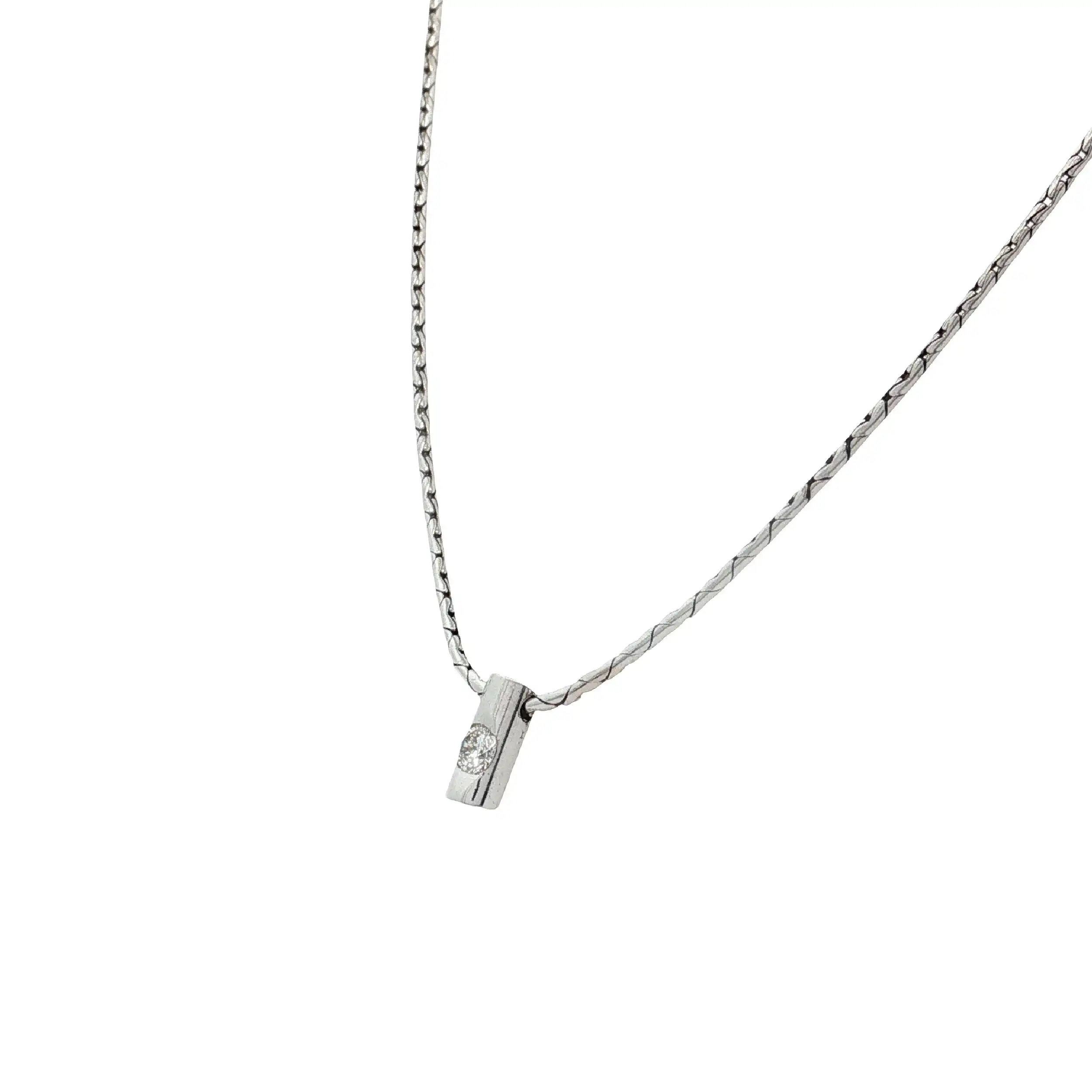 Kette Weißgold mit Solitär Brillant Anhänger