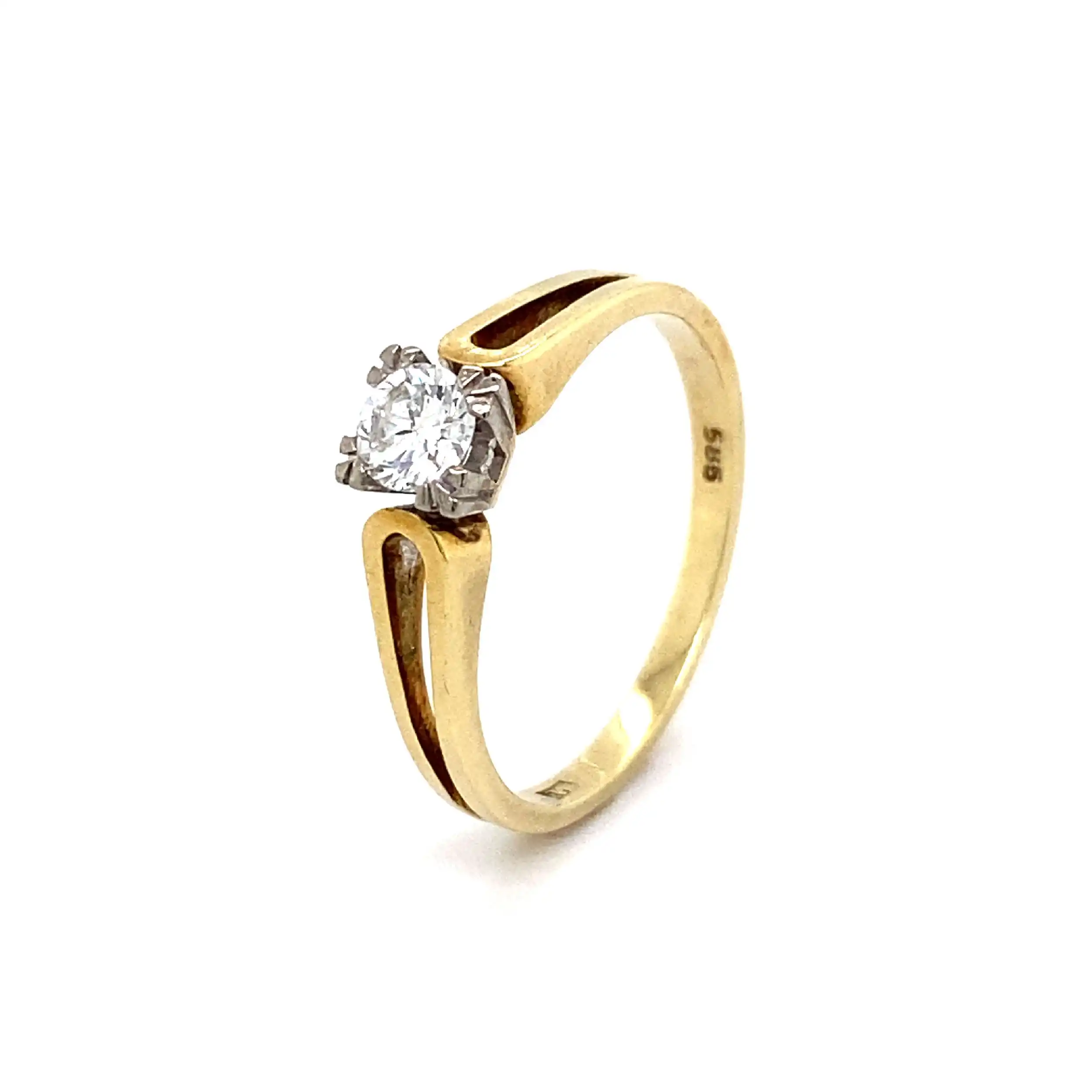 Ring Bicolor mit Brillant