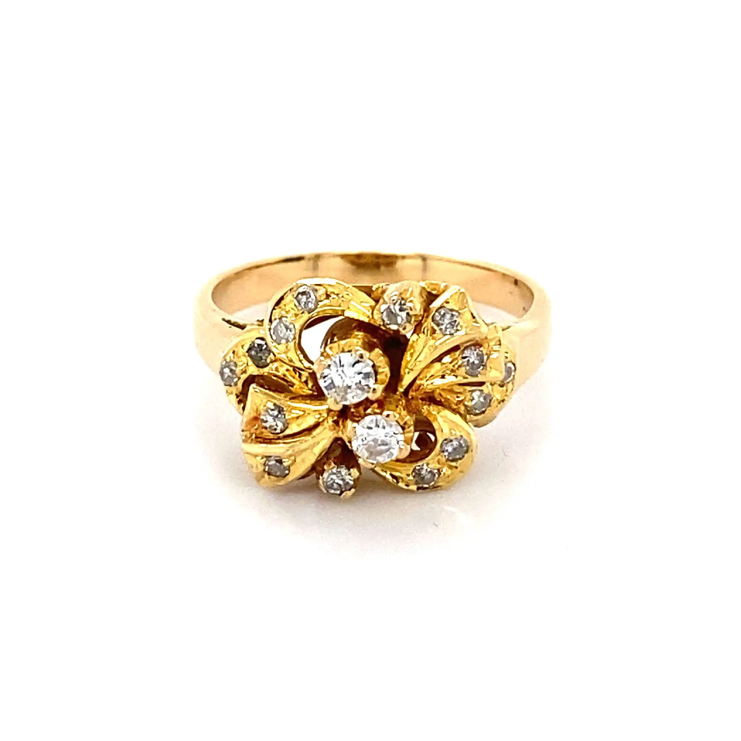 Ring Gelbgold mit Brillanten und Diamanten
