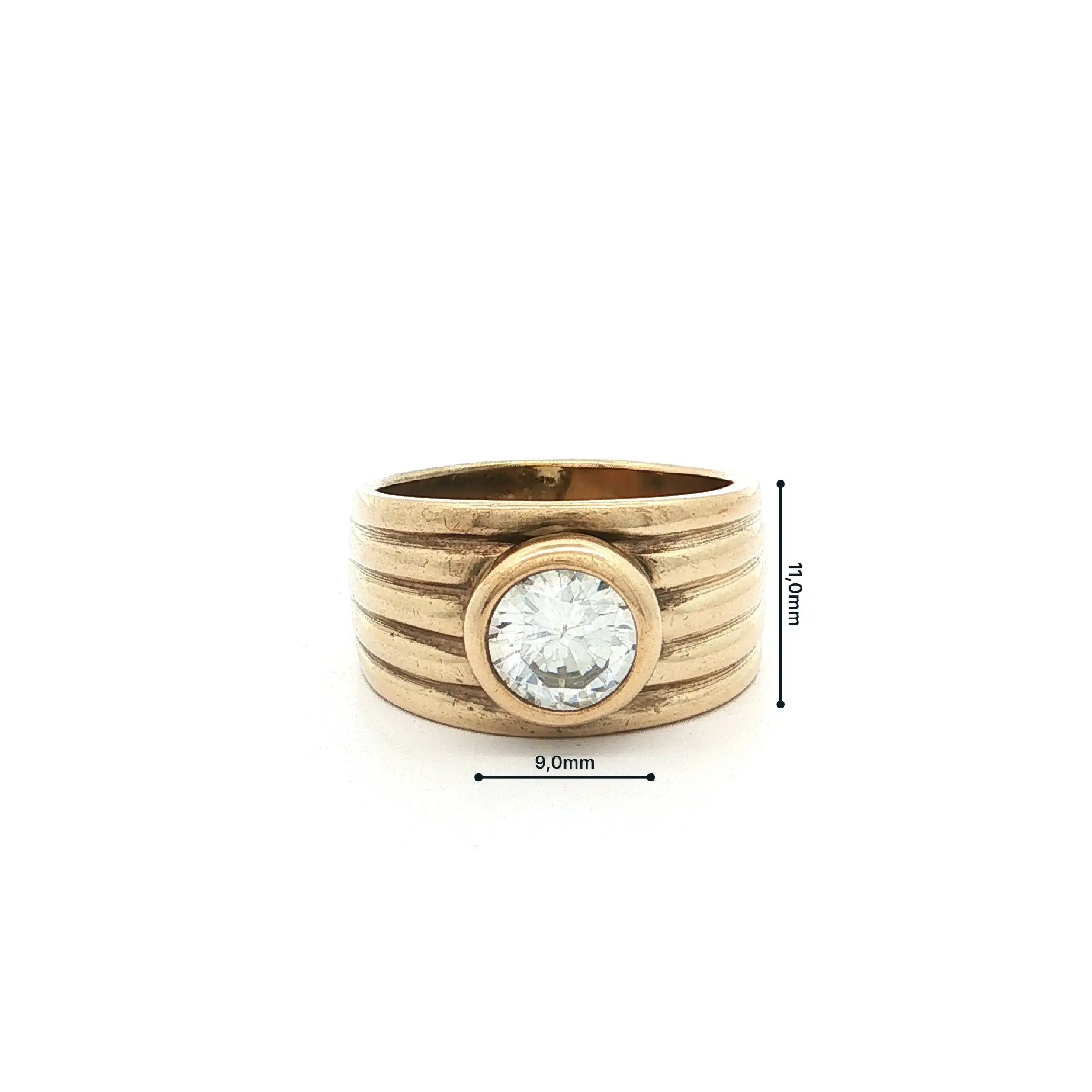 Ring Silber vergoldet mit Zirkonia