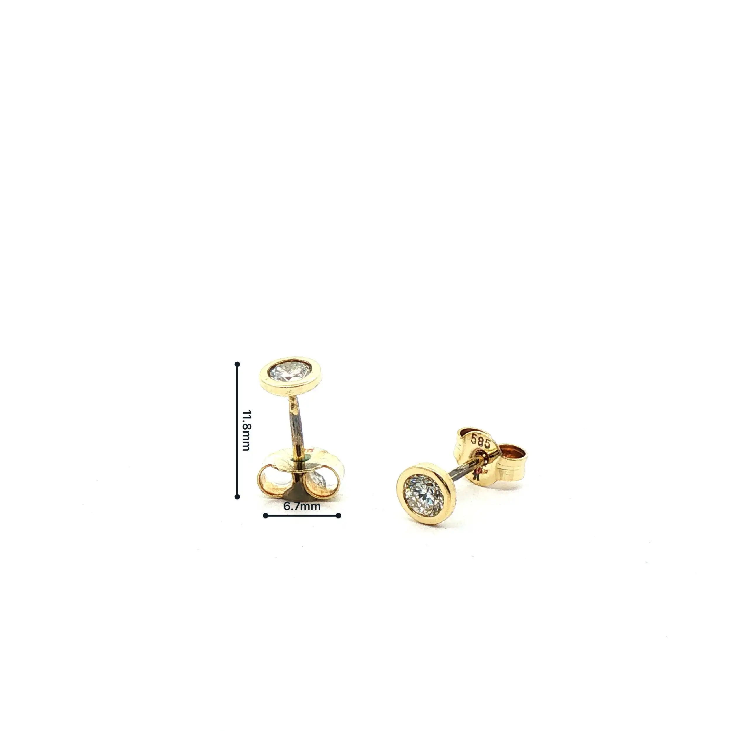 Ohrstecker Gelbgold mit Brillanten Ohrstecker Gelbgold mit Brillanten