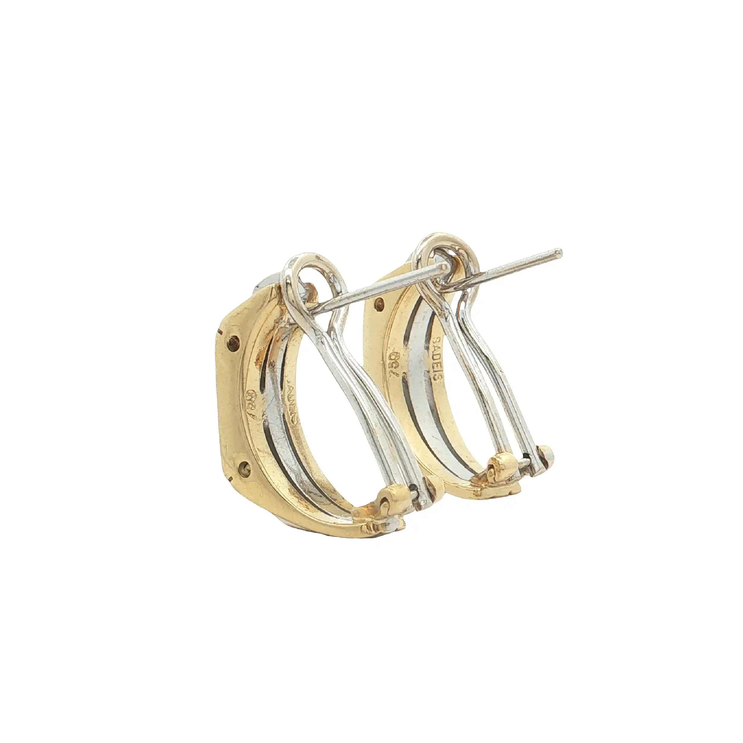 Ohrringe Bicolor mit Diamanten Ohrringe Bicolor mit Diamanten