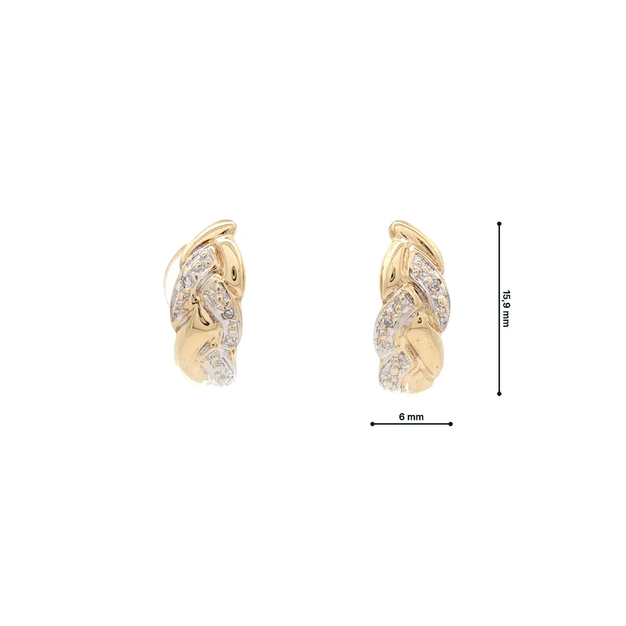 Ohrstecker Gelbgold mit Diamanten