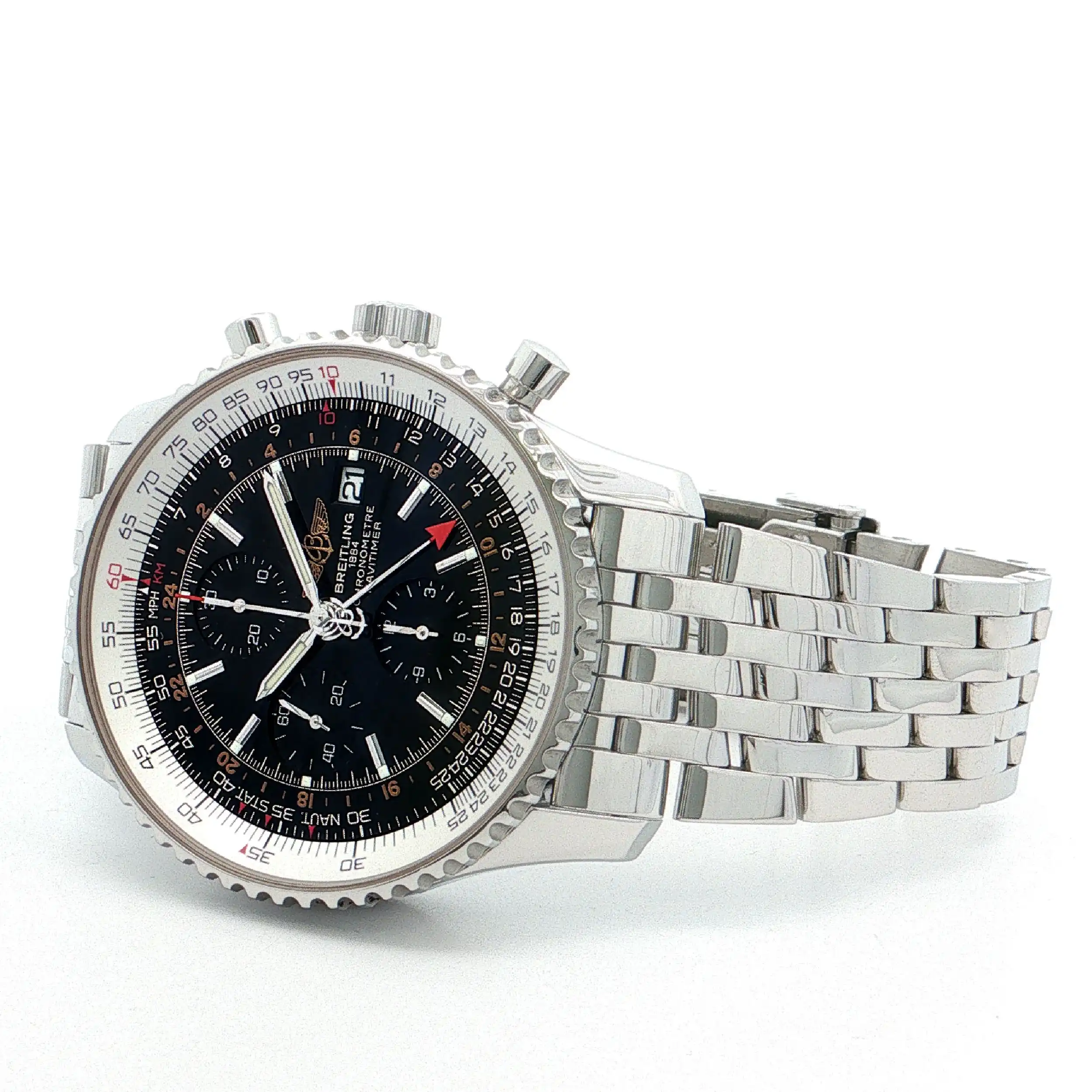 Herrenuhr Breitling Navitimer World A24322 Full Set mit orig. Kaufbeleg Herrenuhr Breitling Navitimer World A24322 Full Set mit orig. Kaufbeleg