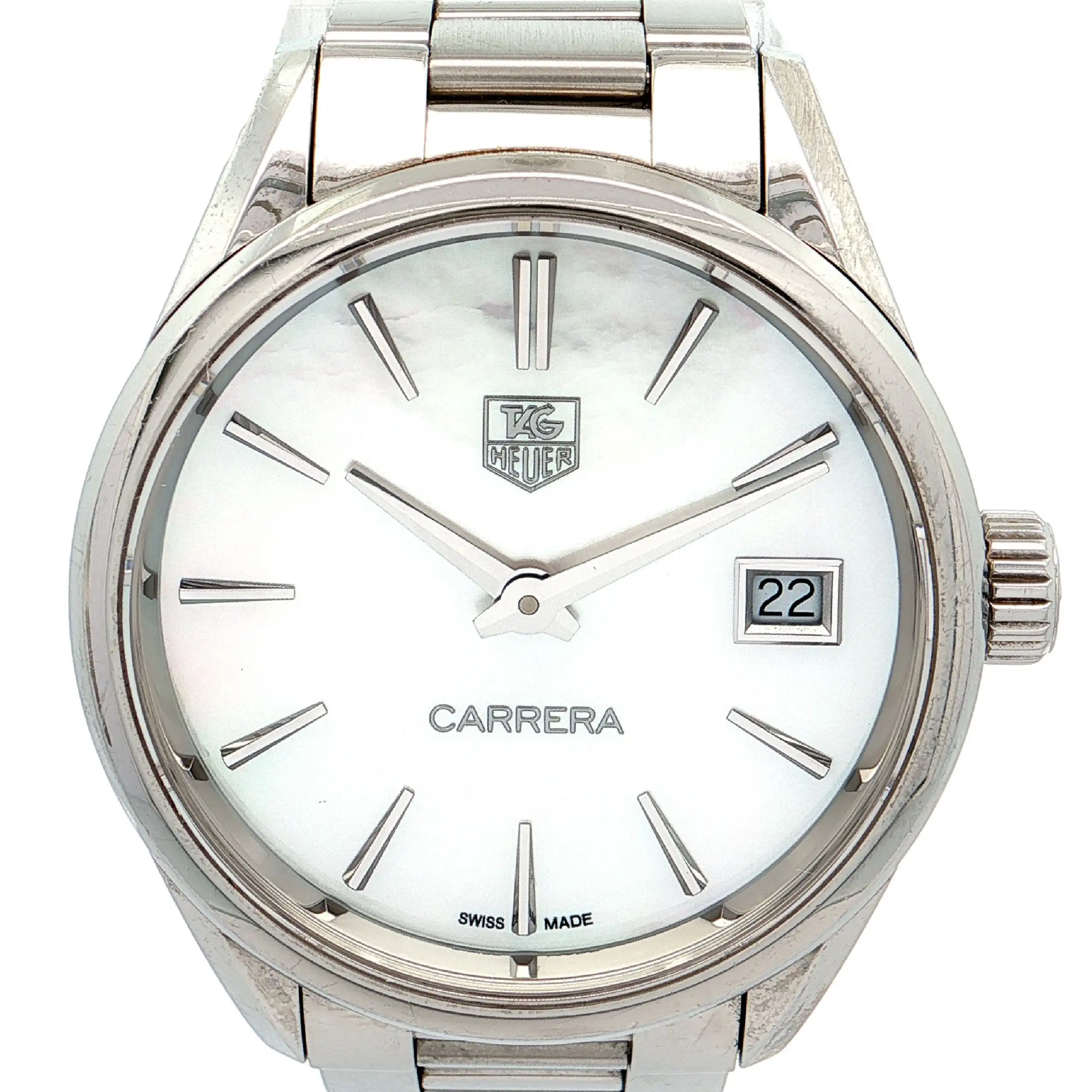 Damenuhr TAG Heuer Carrera Lady Perlmutt Ref:WAR1311-0 mit Box und Papieren Damenuhr TAG Heuer Carrera Lady Perlmutt Ref:WAR1311-0 mit Box und Papieren