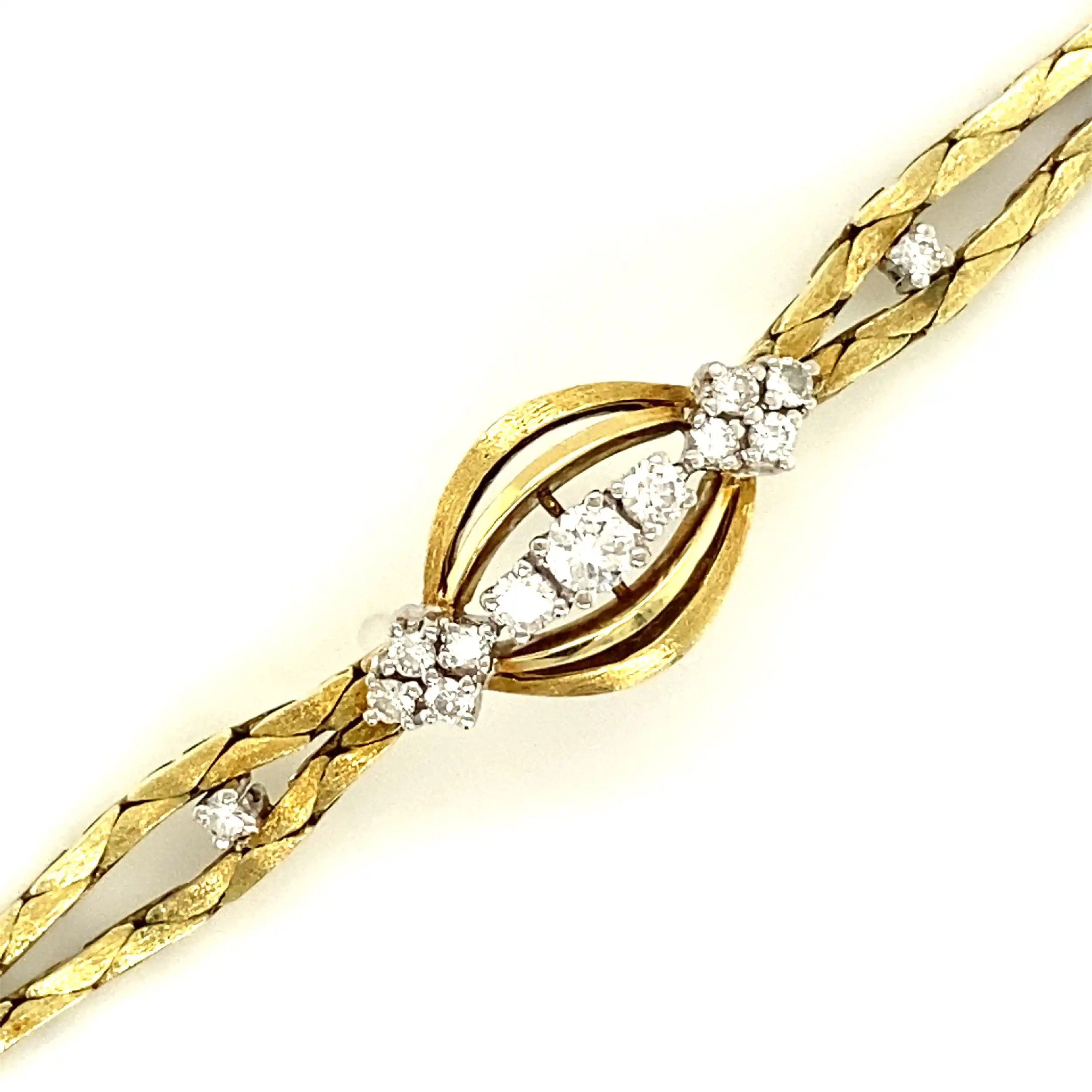 Armband Bicolor mit Brillanten Armband Bicolor mit Brillanten