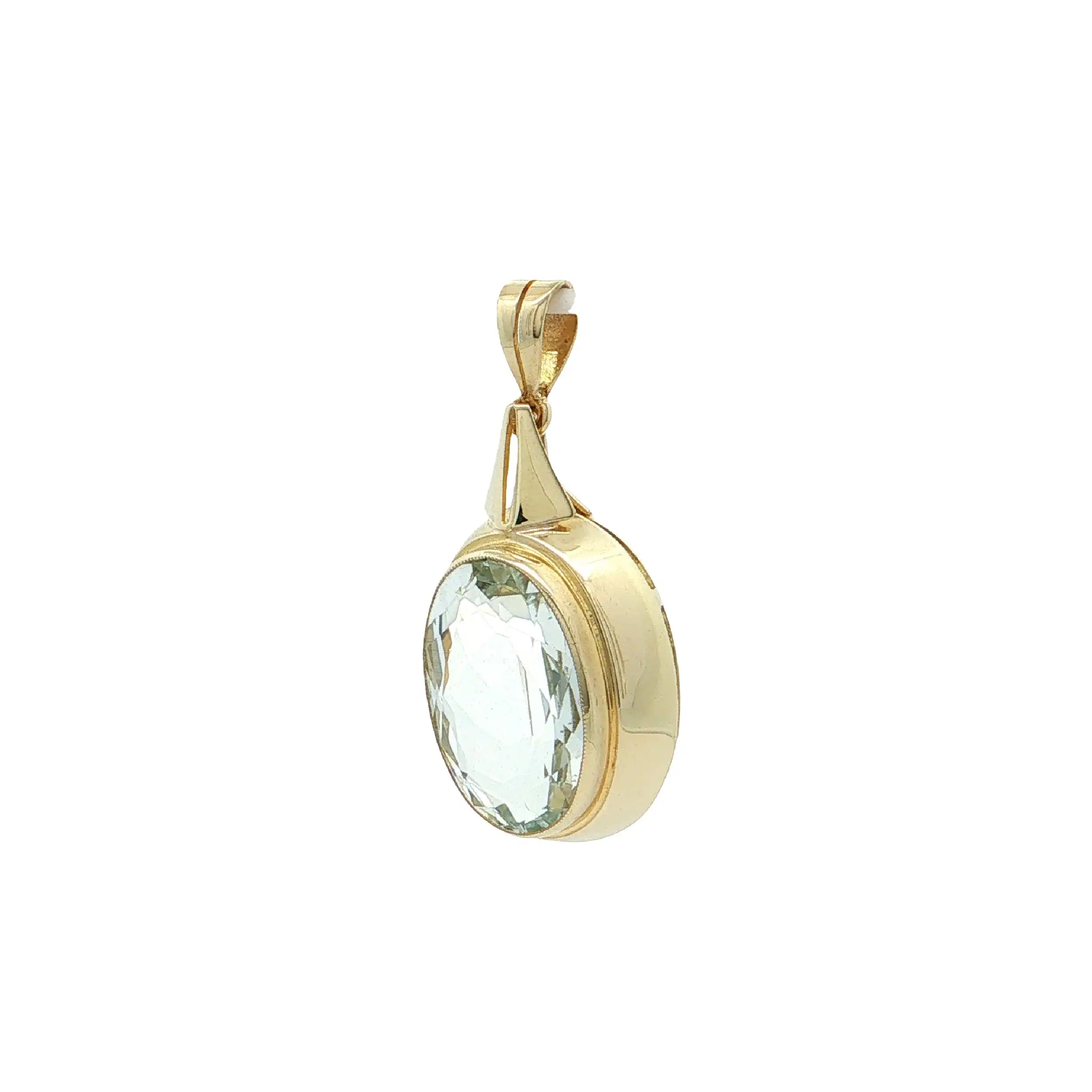 Anhänger Gelbgold mit blassblauem Aquamarin Anhänger Gelbgold mit blassblauem Aquamarin