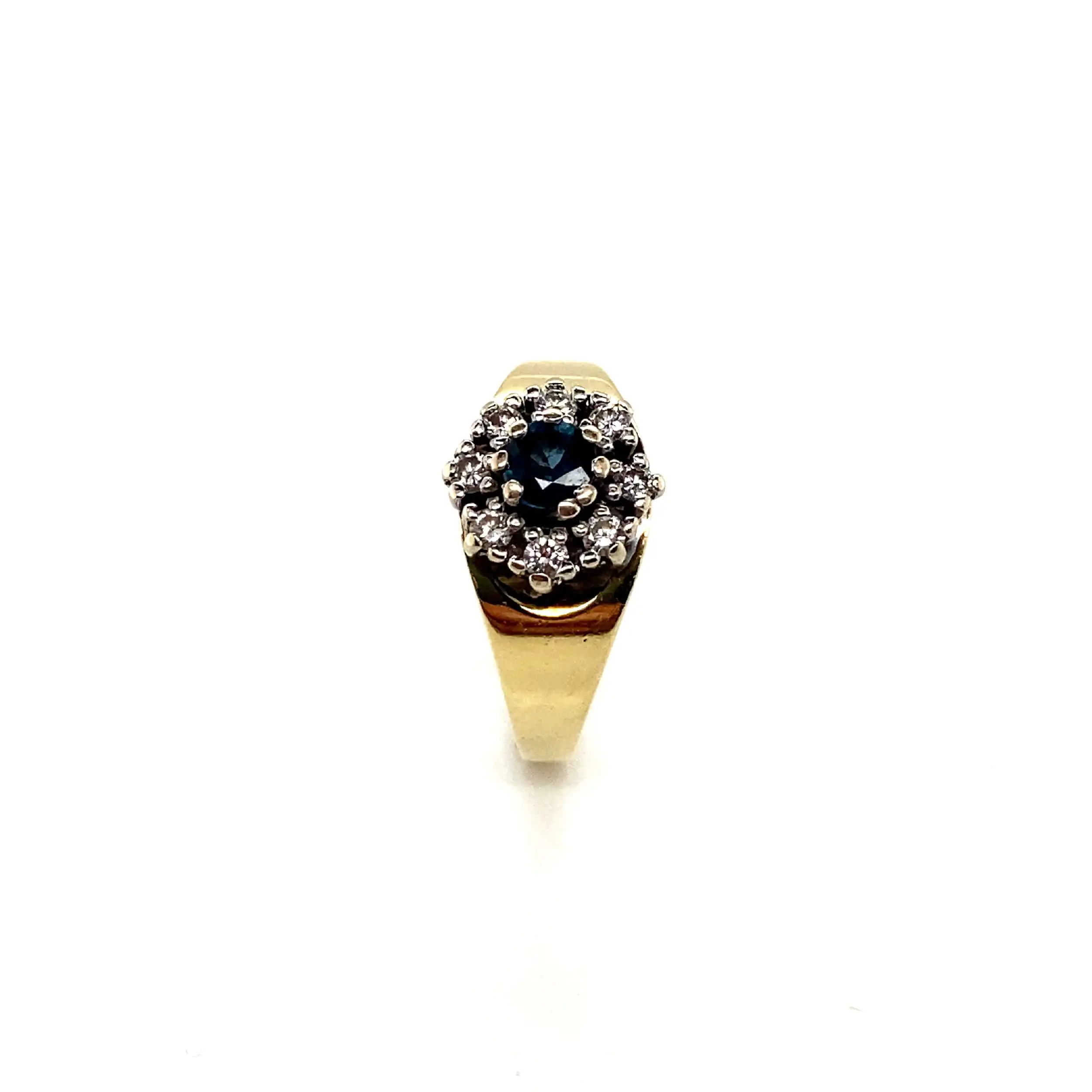 Ring Bicolor mit Saphir und Brillanten Ring Bicolor mit Saphir und Brillanten