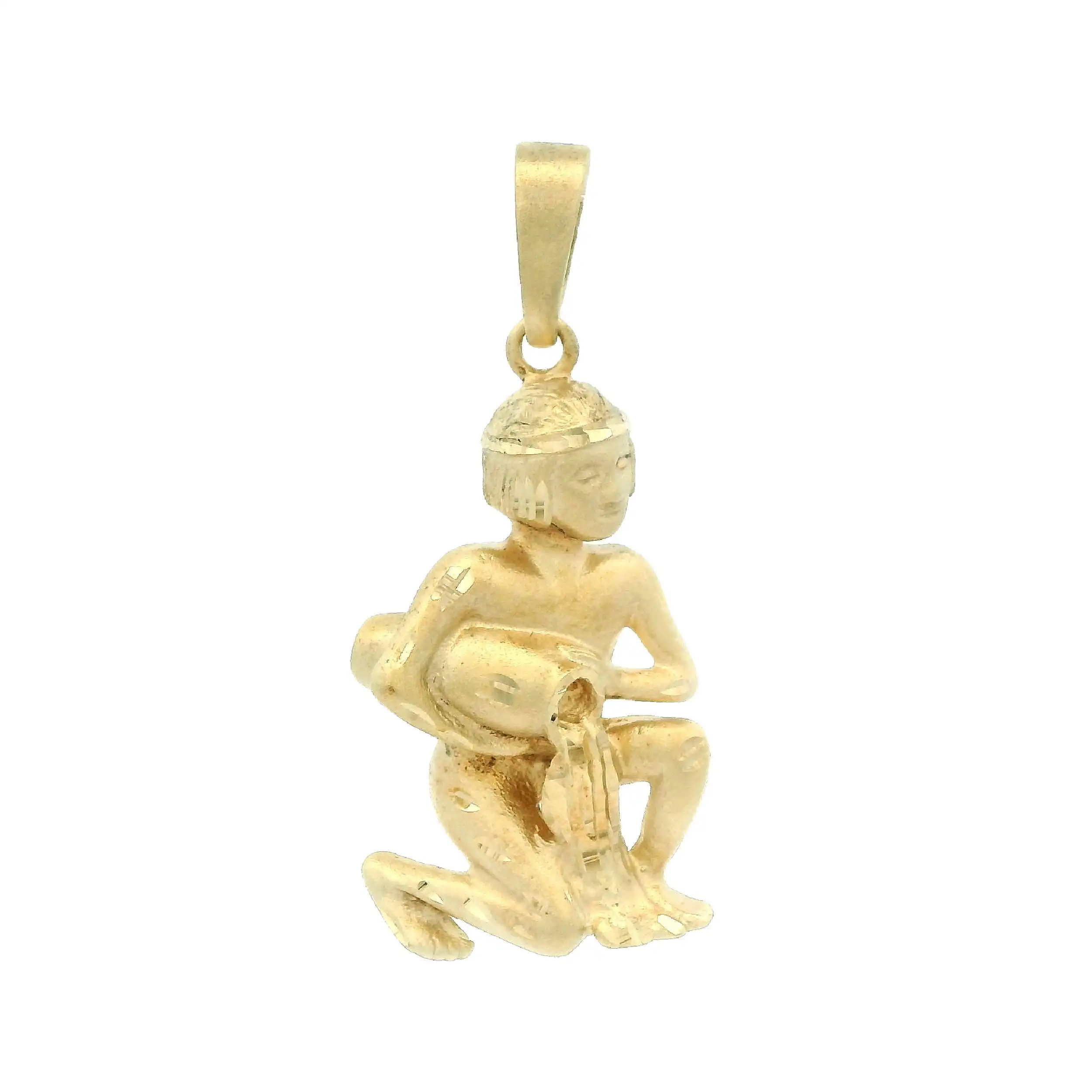 Anhänger Gelbgold "Frau mit Wasserkrug" teilmattiert