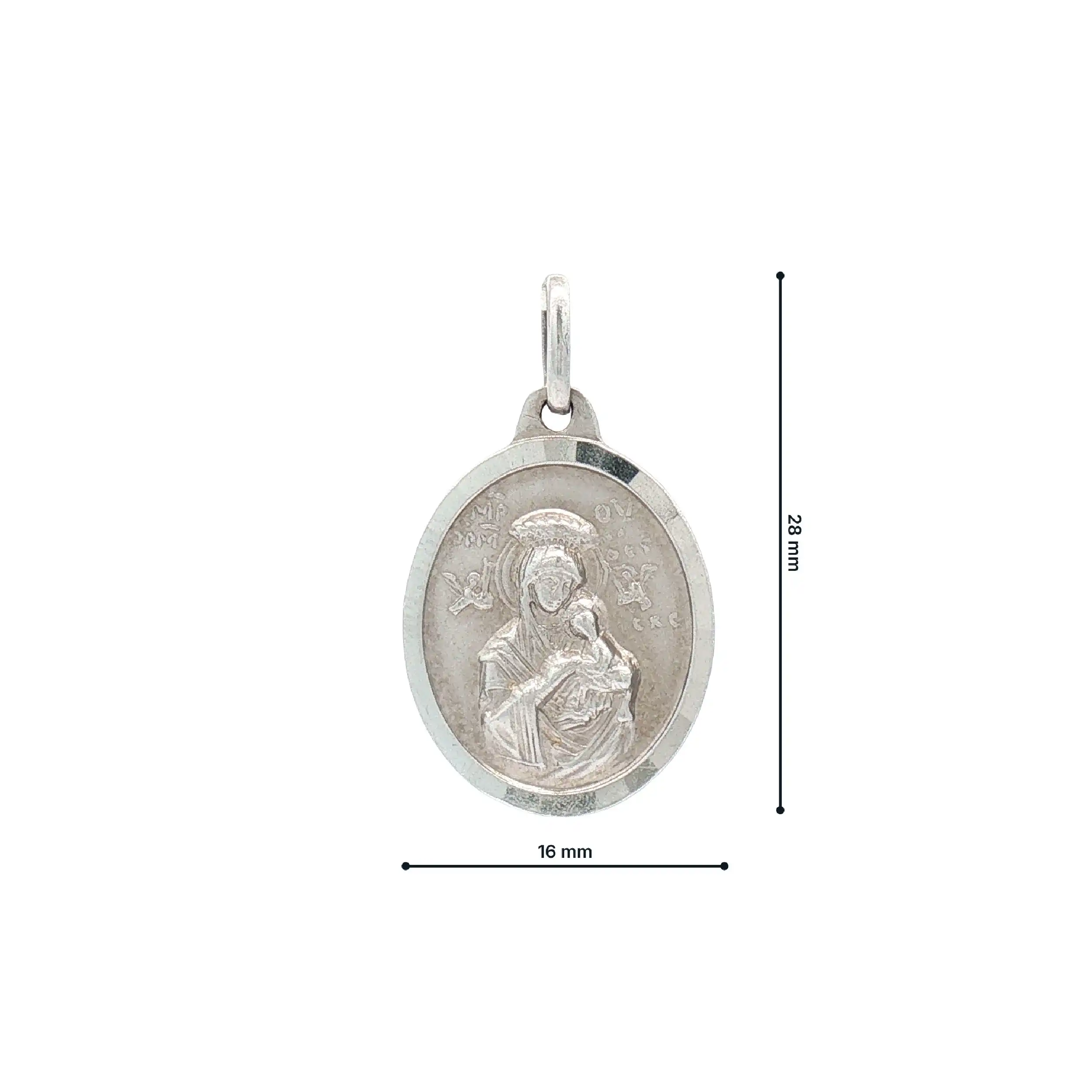 Anhänger Weißgold Jesus und Maria