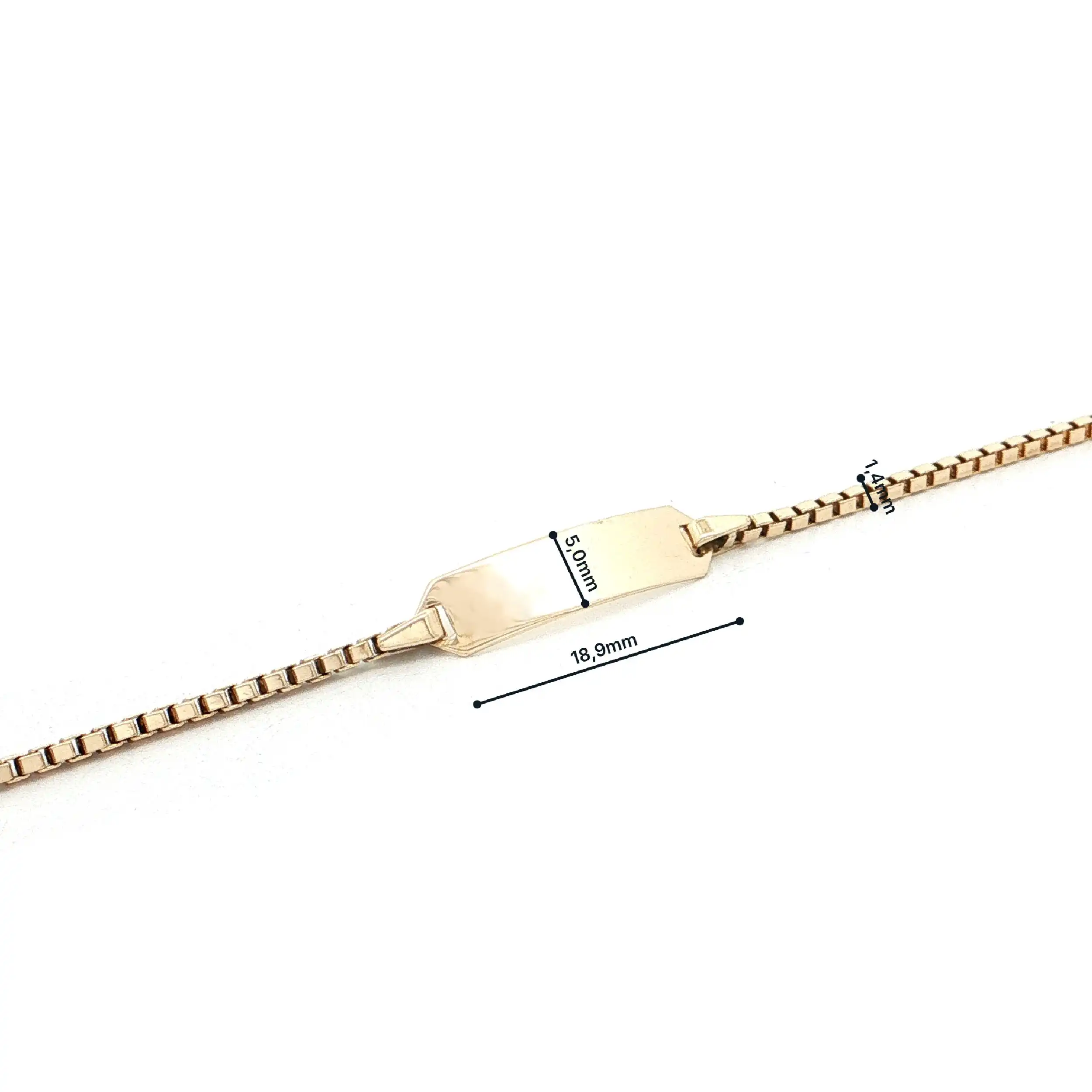 Kinderidentarmband Gelbgold