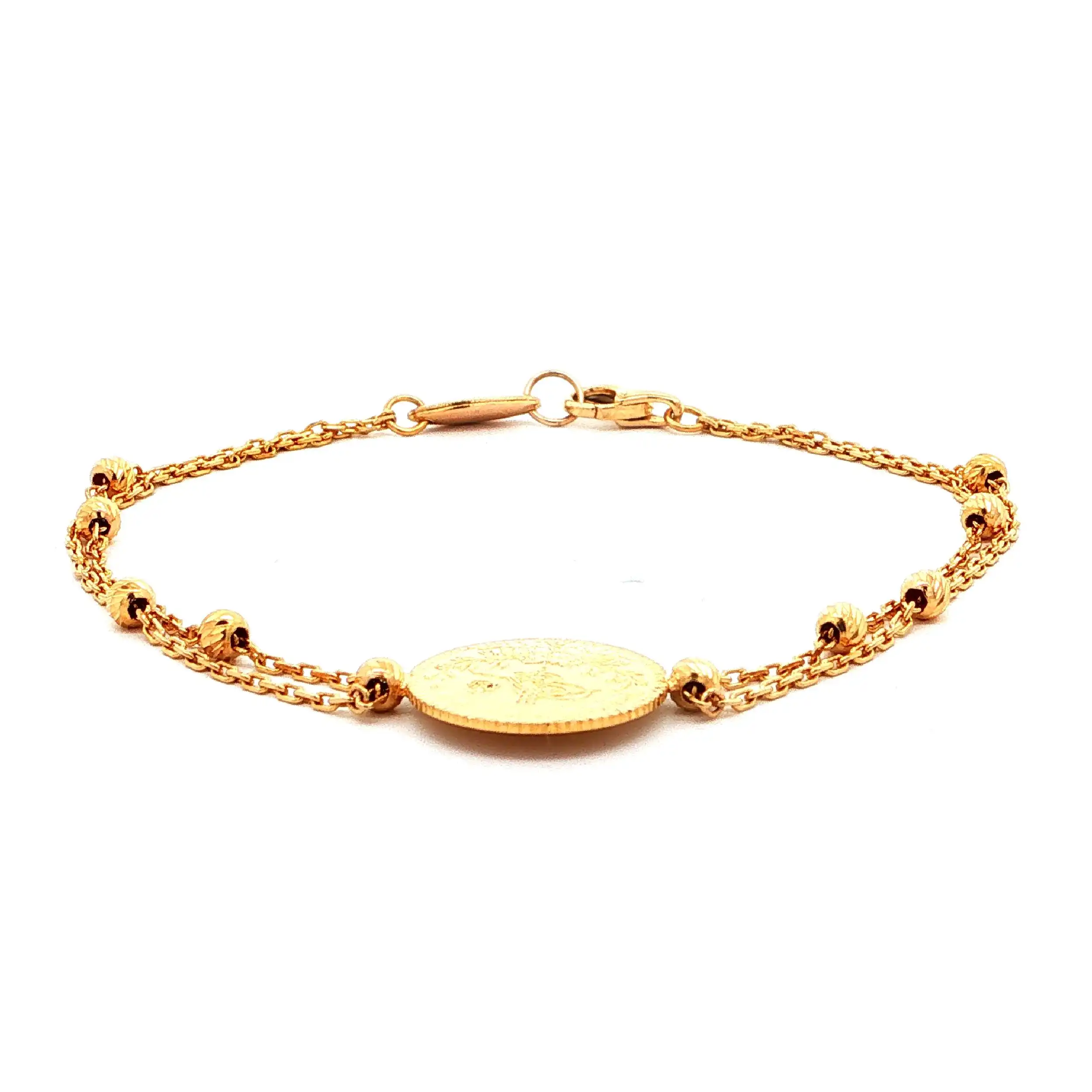 Ankerarmband Gelbgold mit Münze