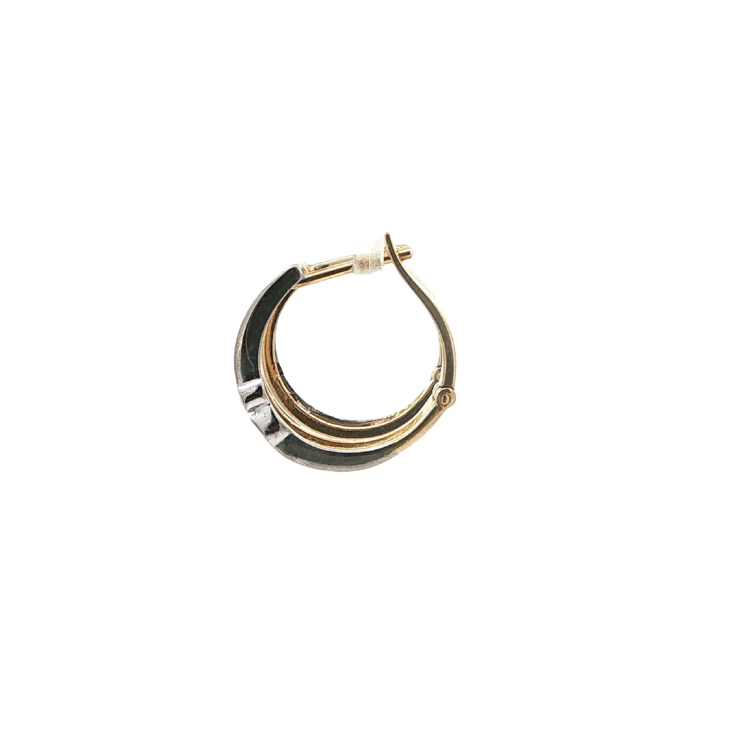 Creolen Bicolor mit Saphir, Smaragd & Diamanten Creolen Bicolor mit Saphir, Smaragd & Diamanten