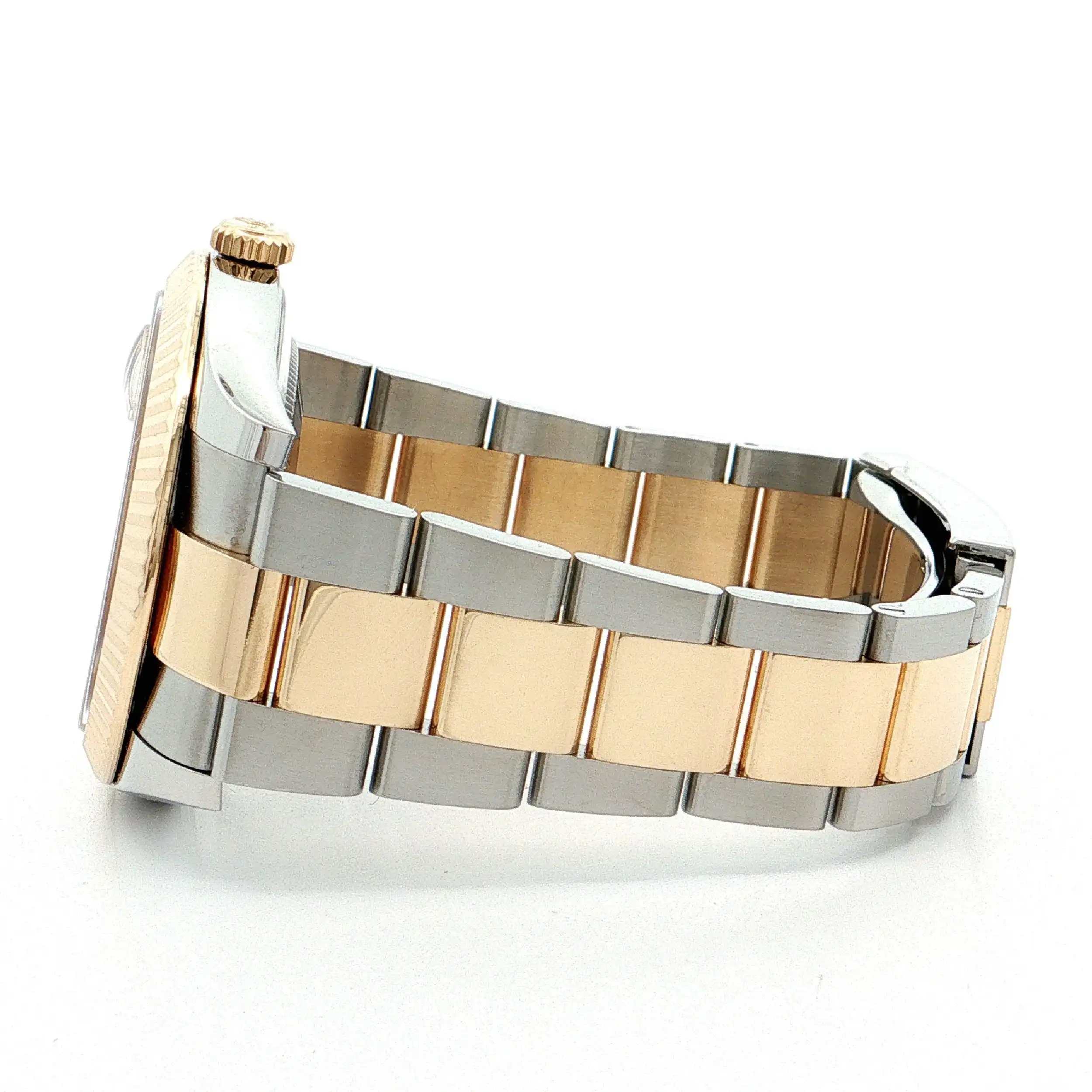 Herrenuhr Rolex Datejust 41 Stahl Gold mit Diamantblatt mit Box und Papieren Ref.126333