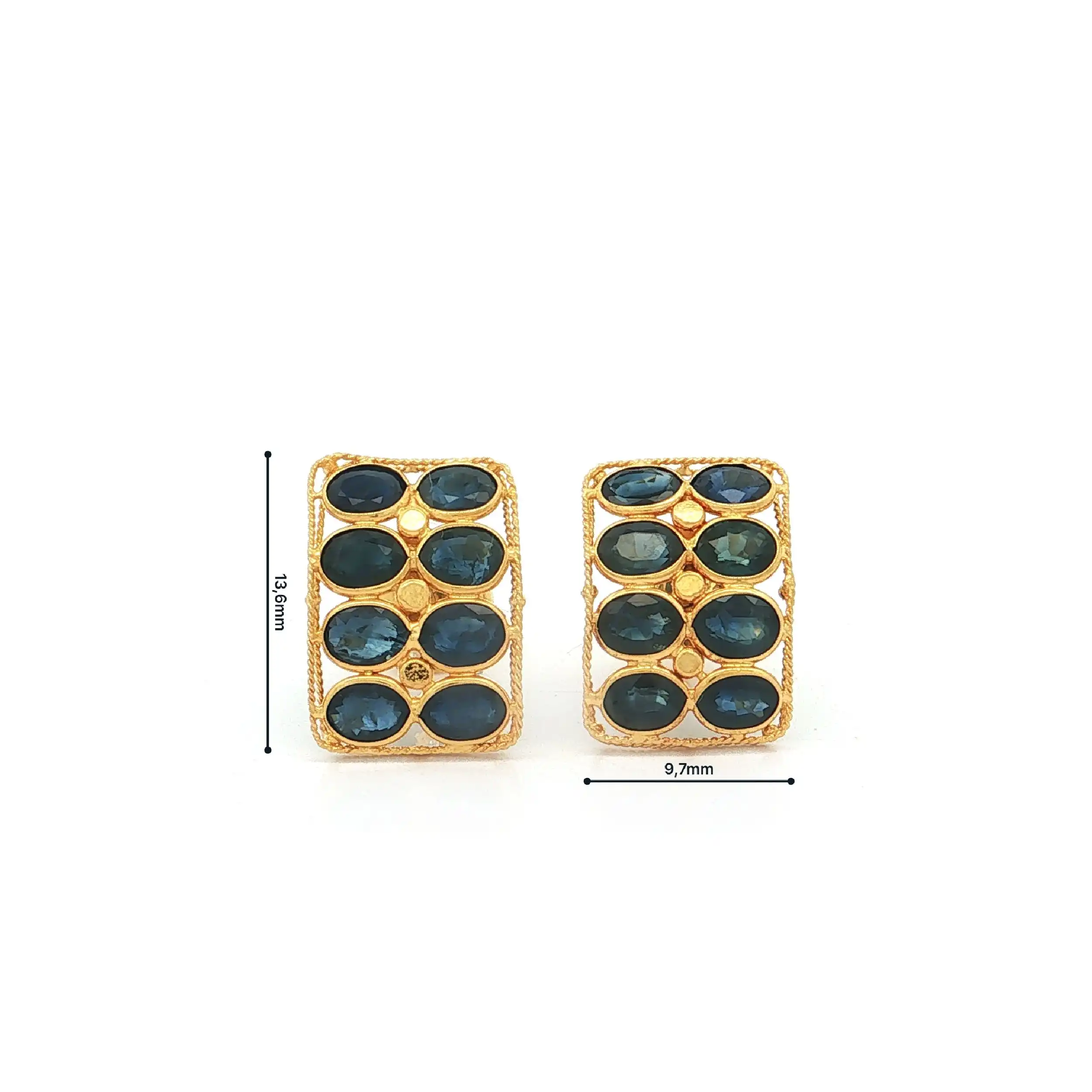Ohrstecker Gelbgold mit Saphiren Ohrstecker Gelbgold mit Saphiren