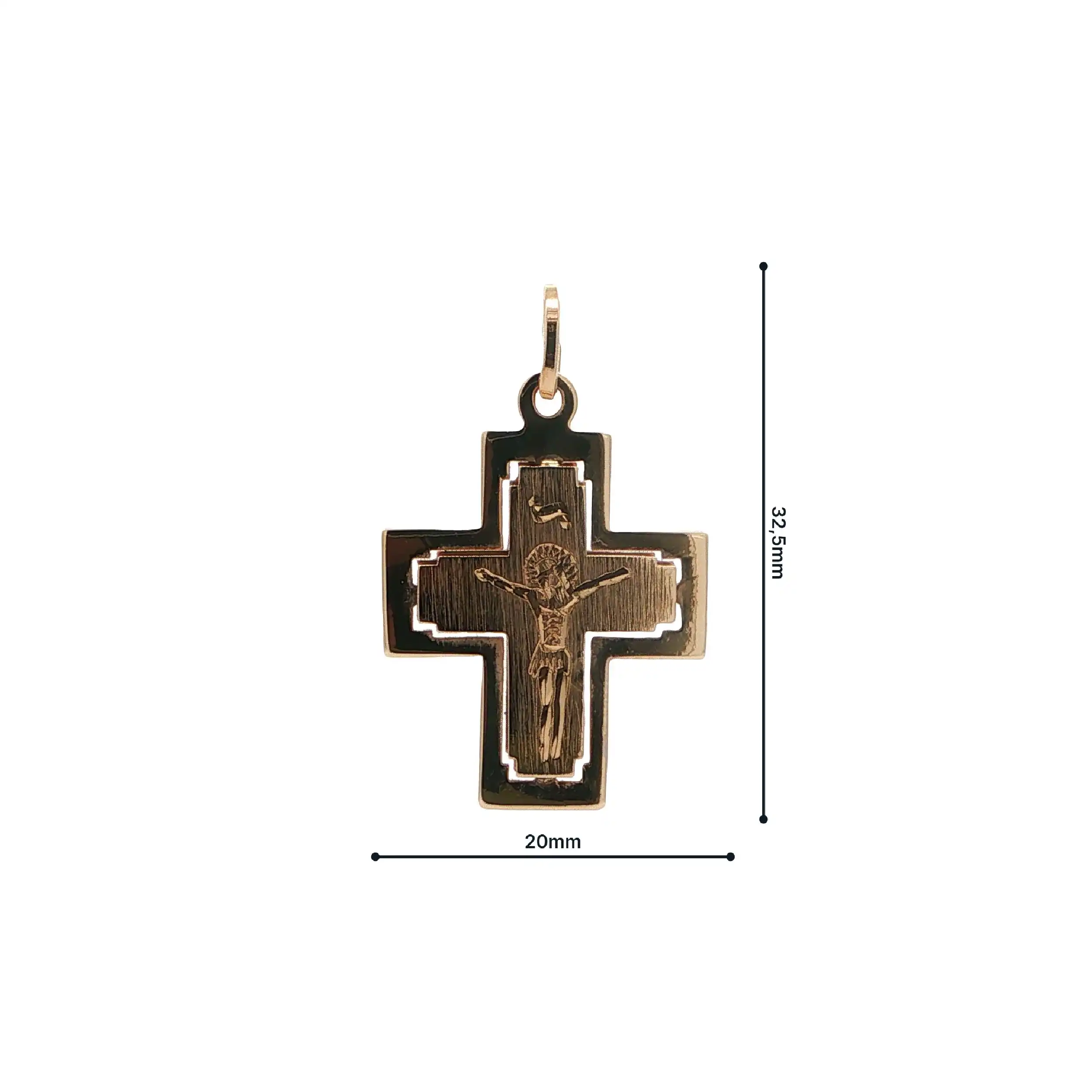 Anhänger Gelbgold Kreuz