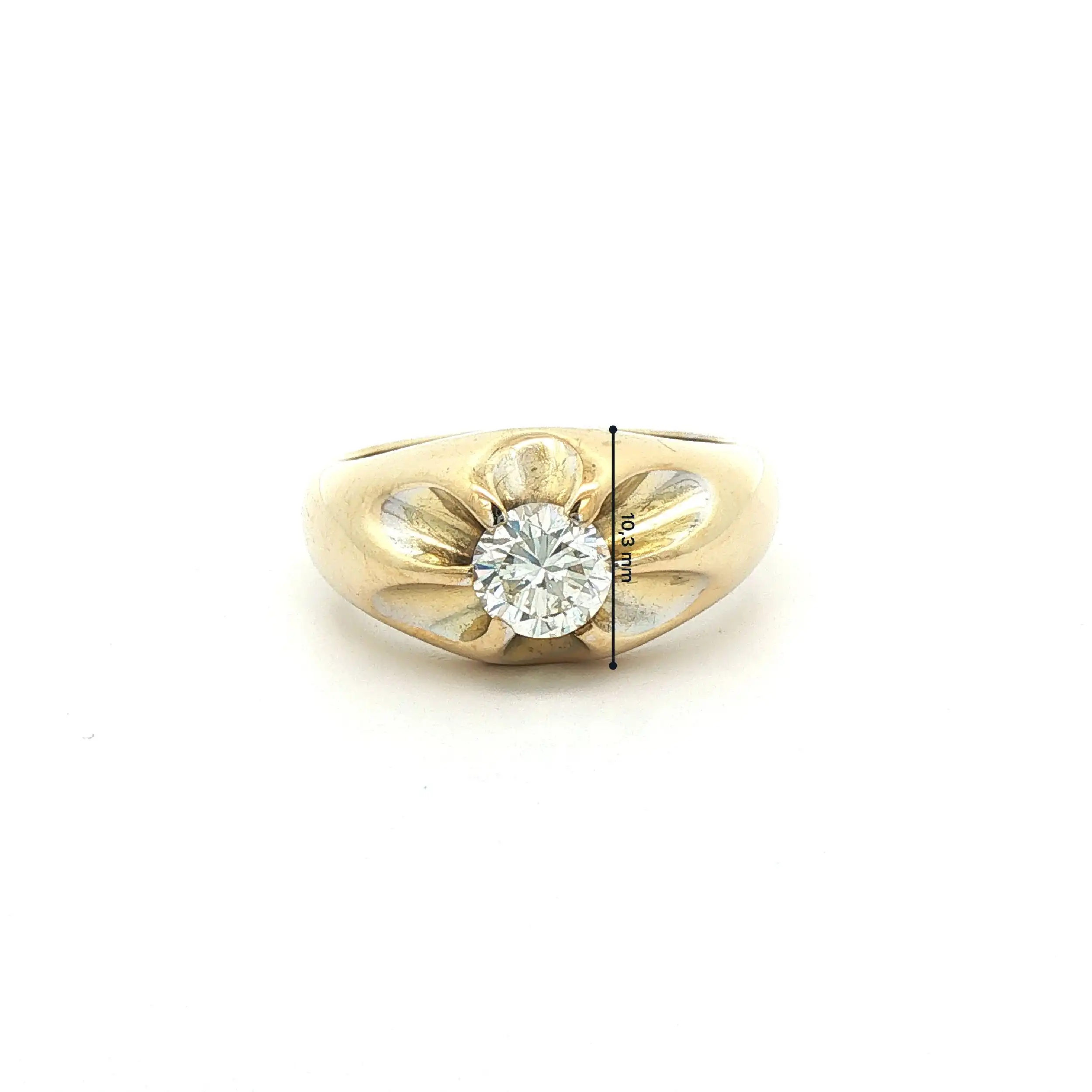 Solitärring Gelbgold mit Brillant Solitärring Gelbgold mit Brillant