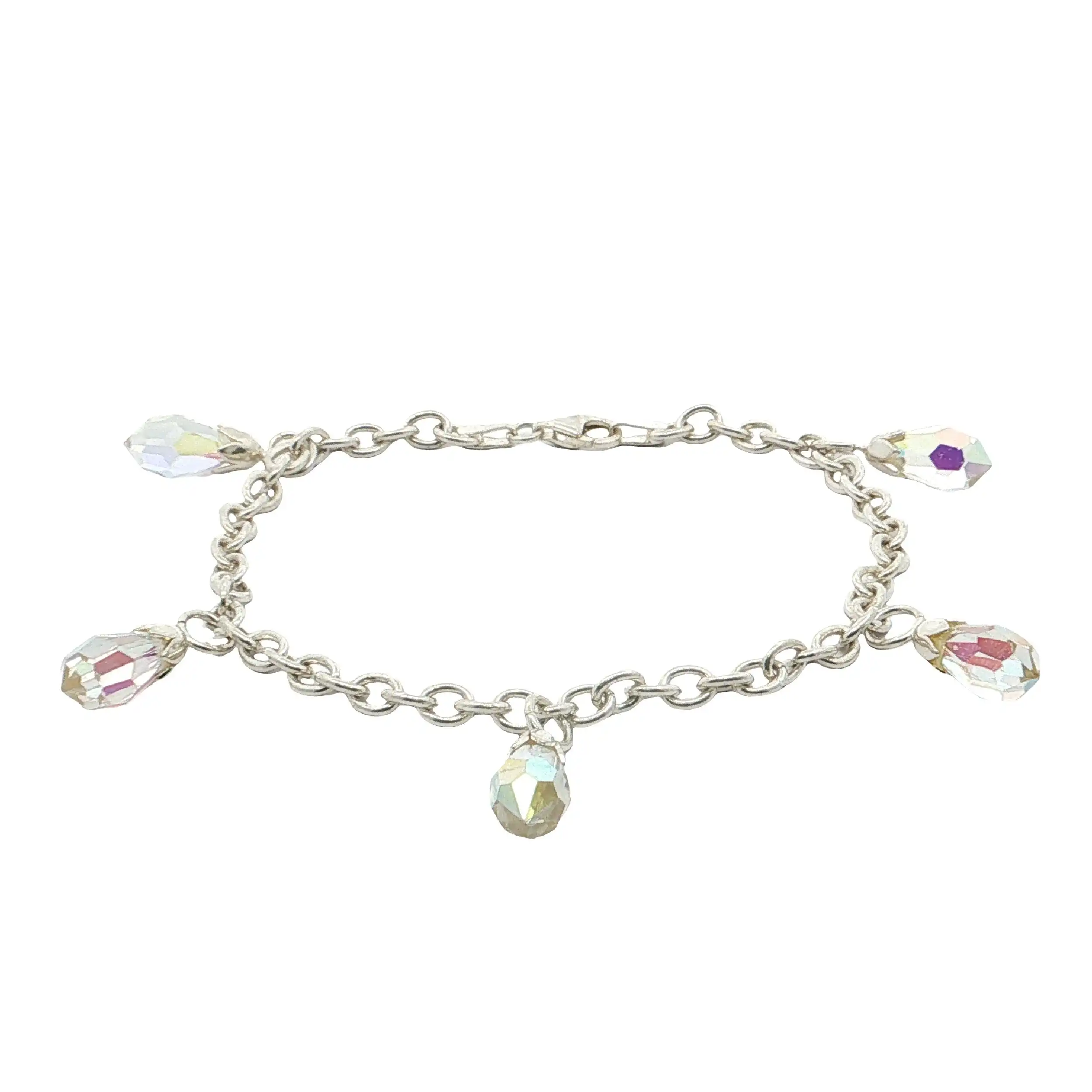 Armband Silber mit Aurora-Kristallen