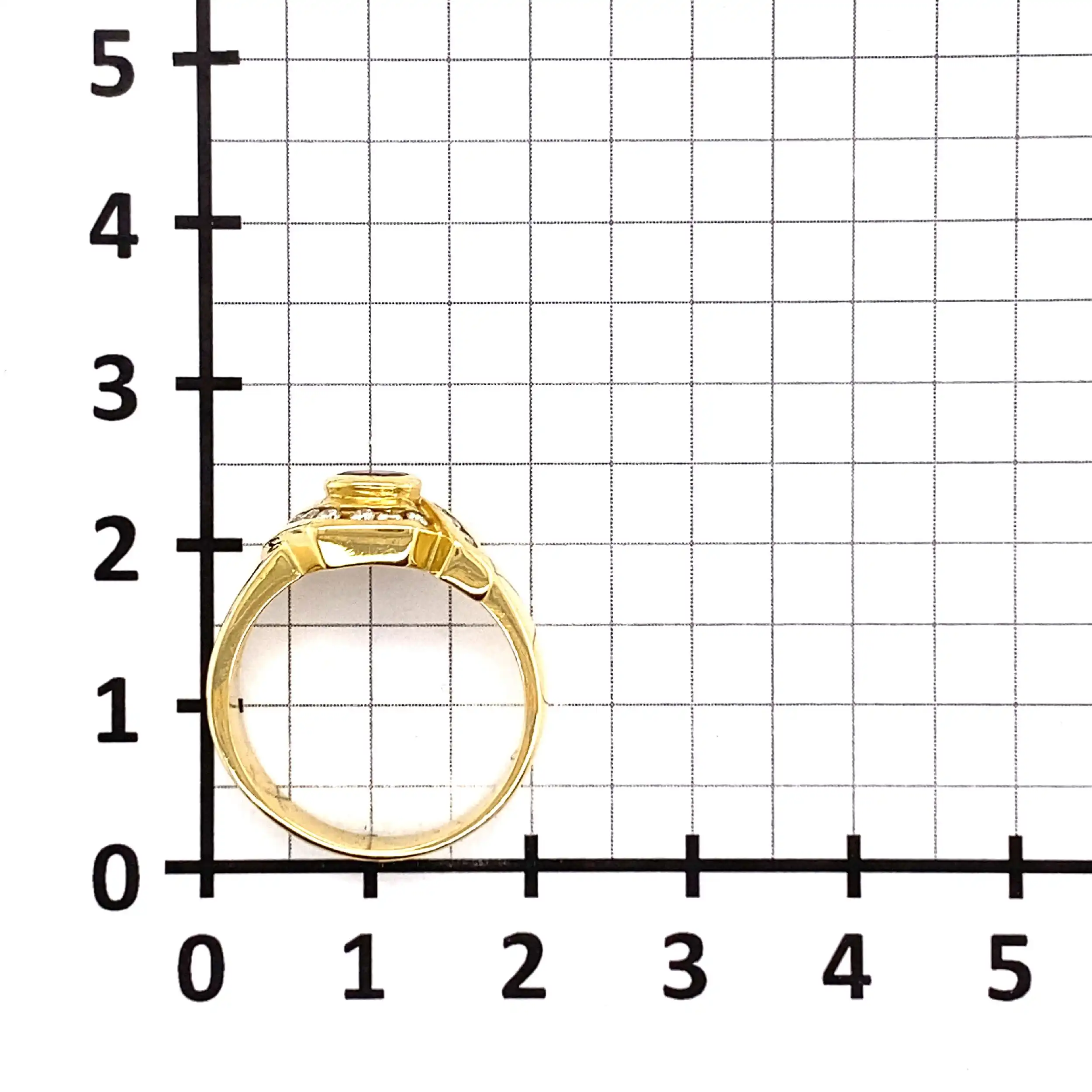 Ring Gelbgold mit Rubin & Brillanten