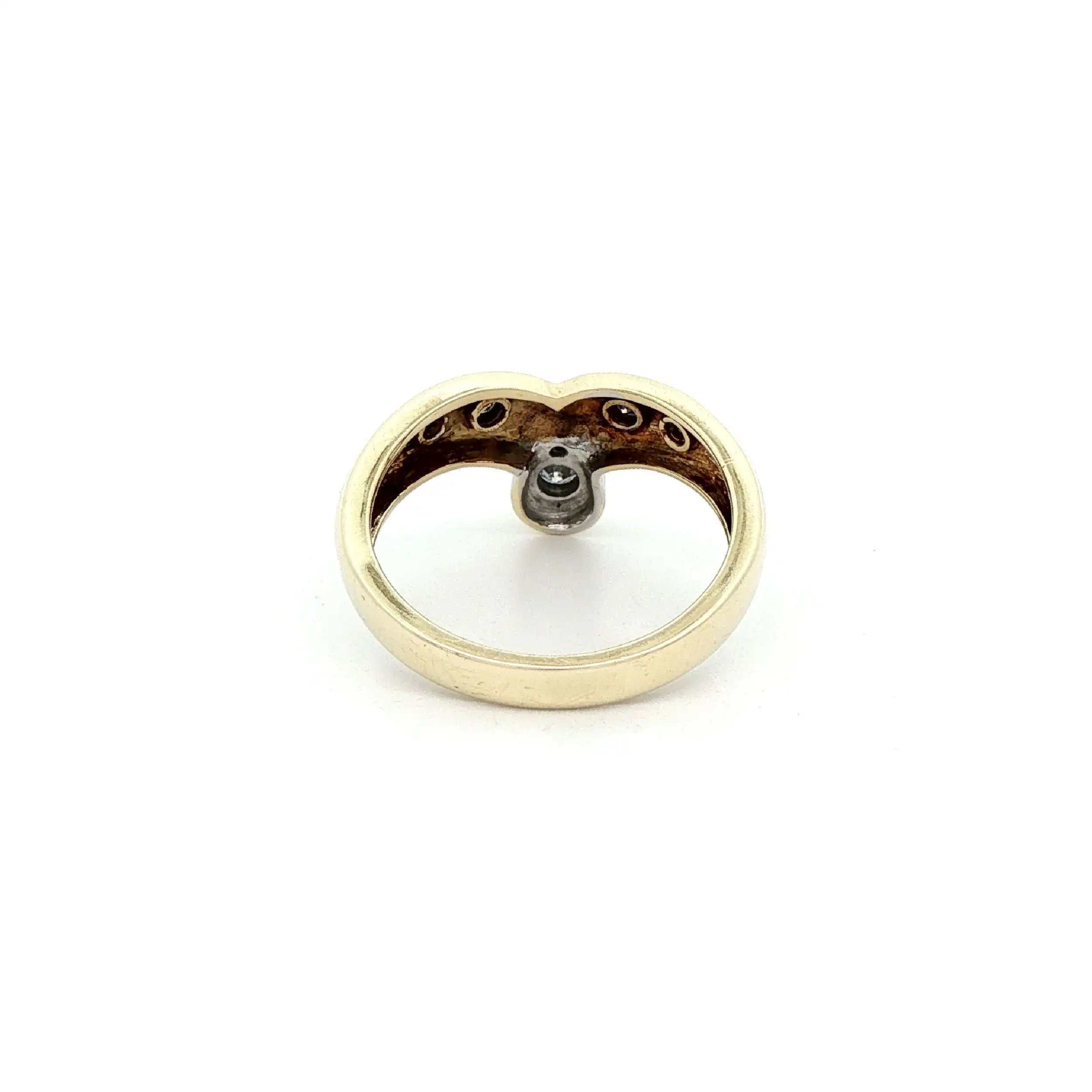 Ring Gelbgold mit Brillanten, graviert mit 0,17ct. Ring Gelbgold mit Brillanten, graviert mit 0,17ct.