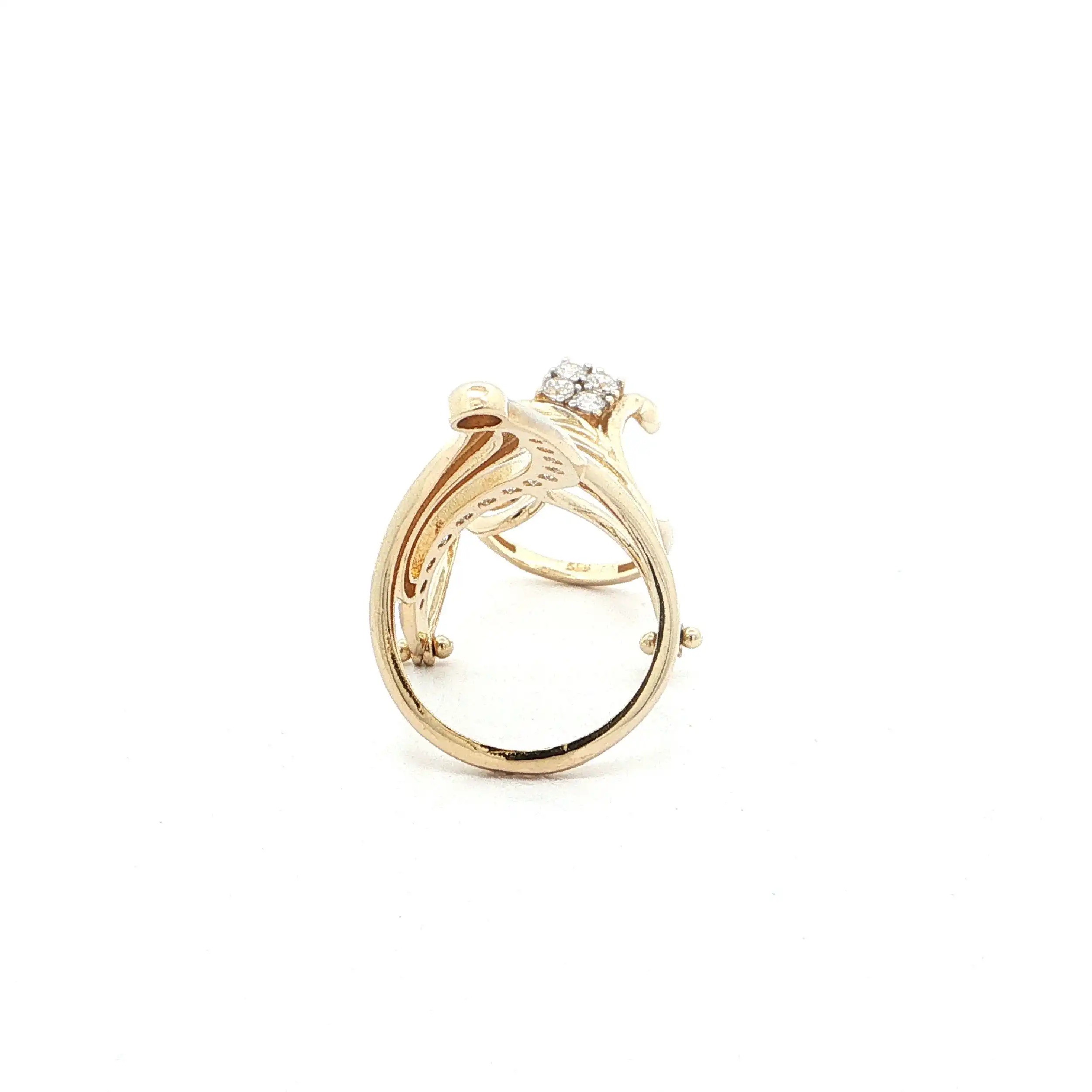 Ring Gelbgold mit Gelenk & Zirkonia