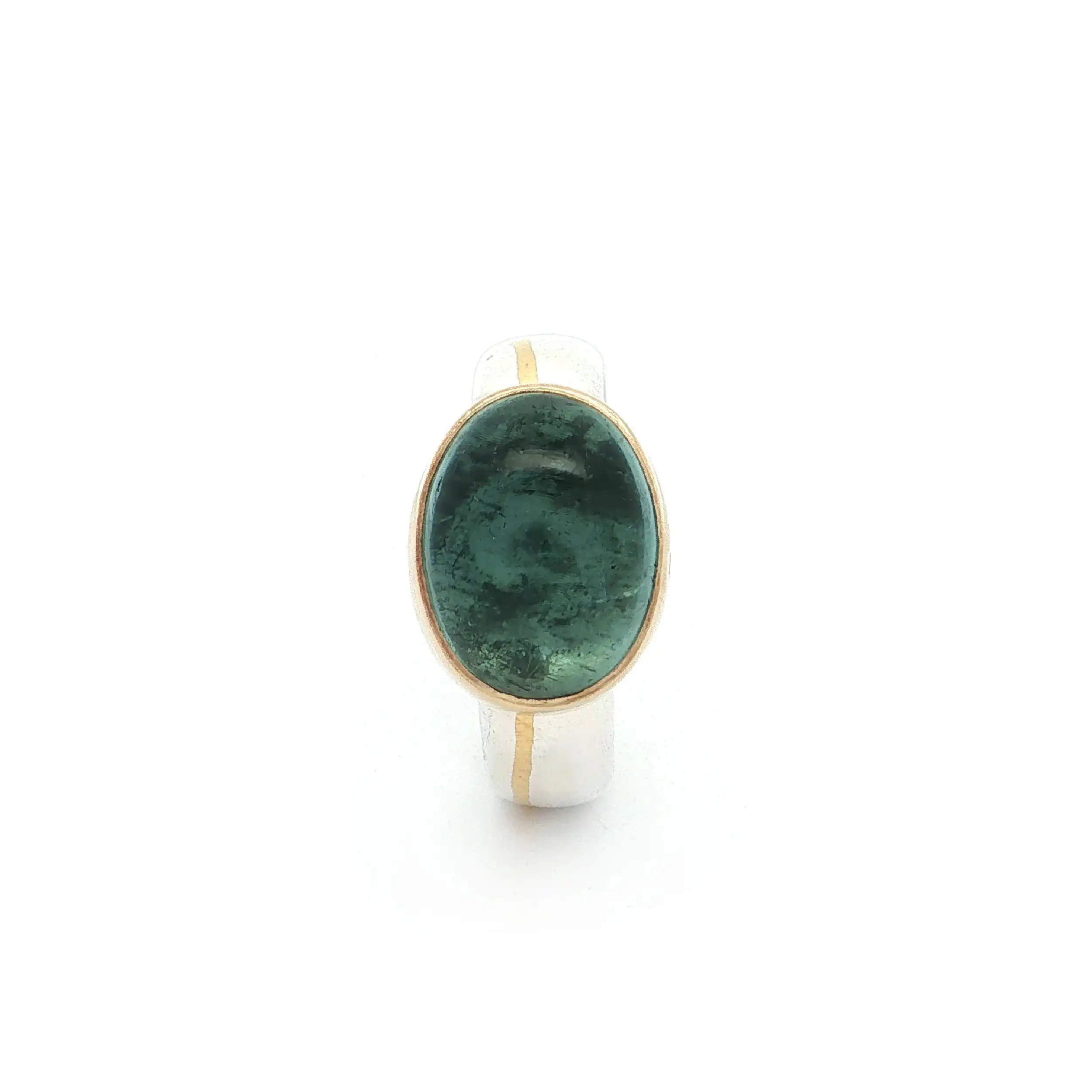 Ring Silber Gold mit Beryllcabochon Ring Silber Gold mit Beryllcabochon