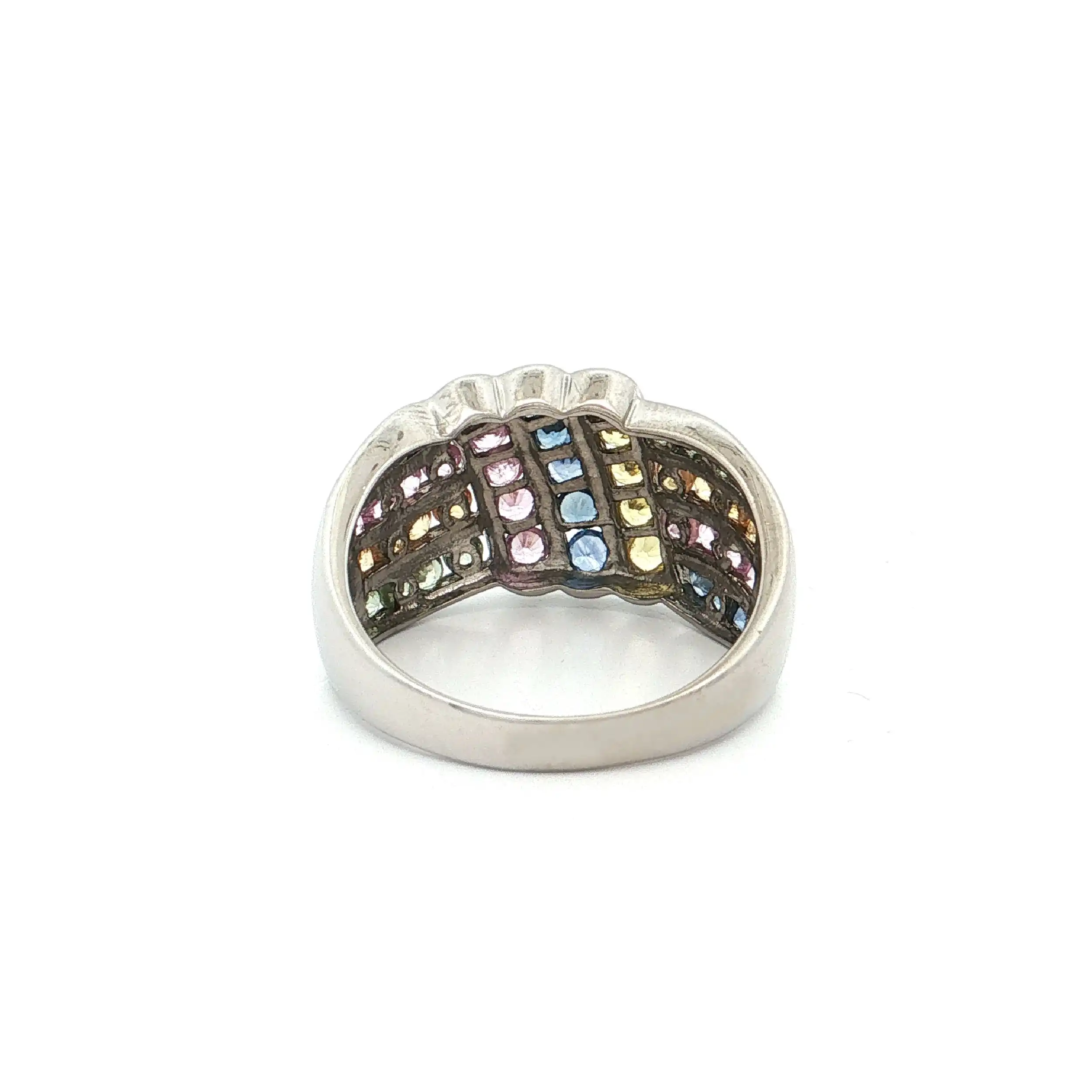 Ring Weißgold mit Saphiren Ring Weißgold mit Saphiren