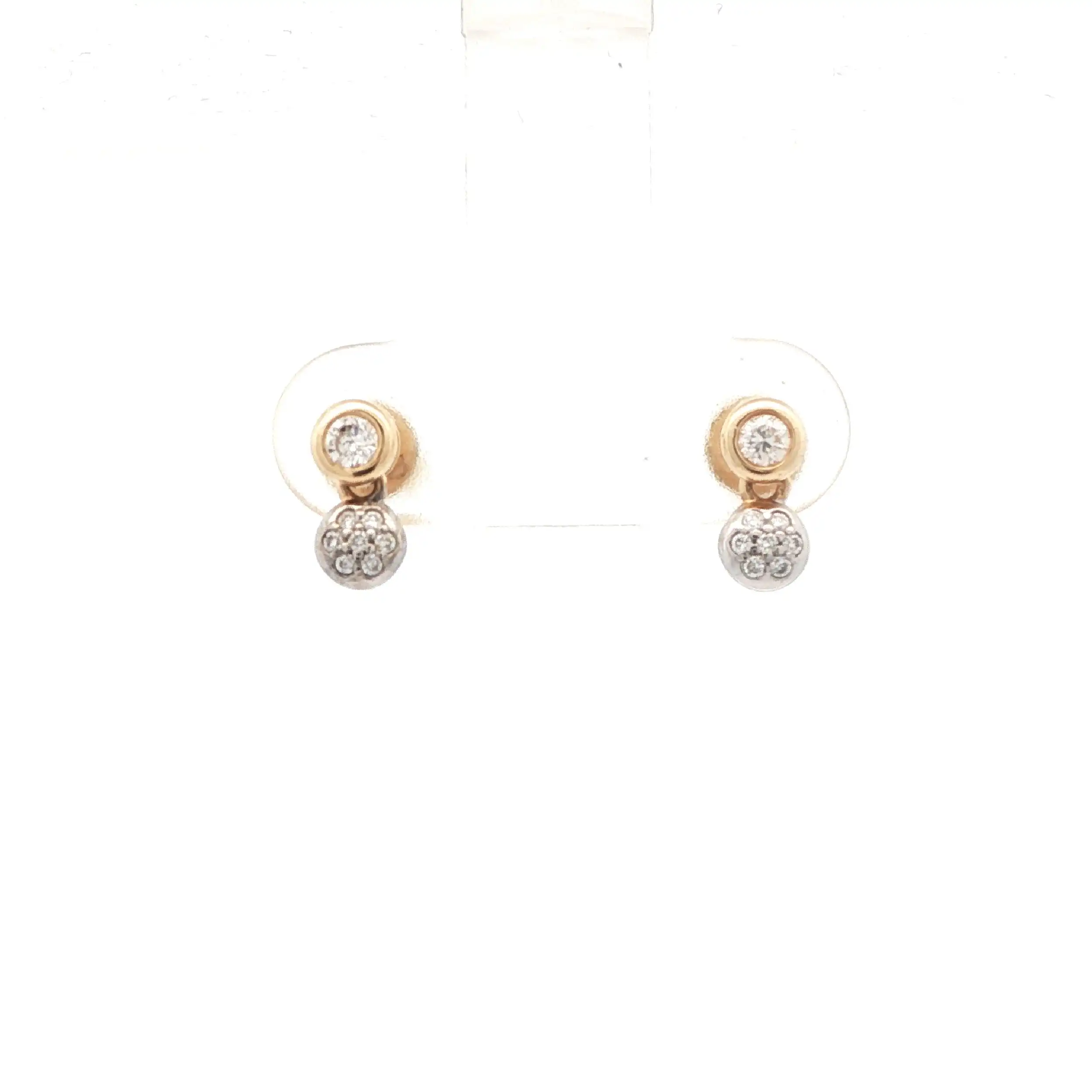 Ohrstecker Bicolor mit Brillanten Ohrstecker Bicolor mit Brillanten
